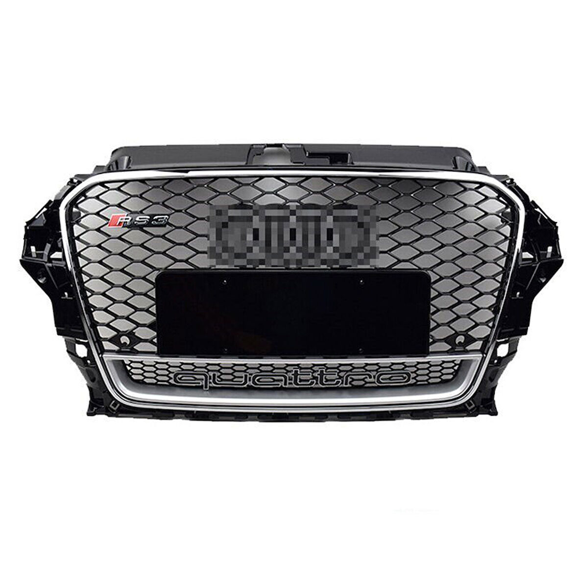 Audi A3 RS3 2012-2016 Quattro Yazılı Kromlu Siyah Panjur