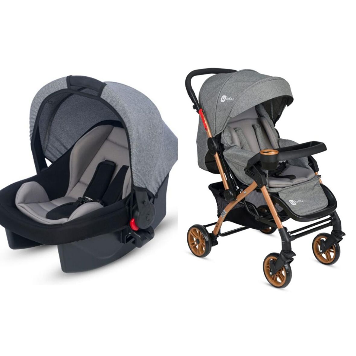 4 Baby AB-460 Active Gold Travel Sistem Bebek Arabası Four Baby