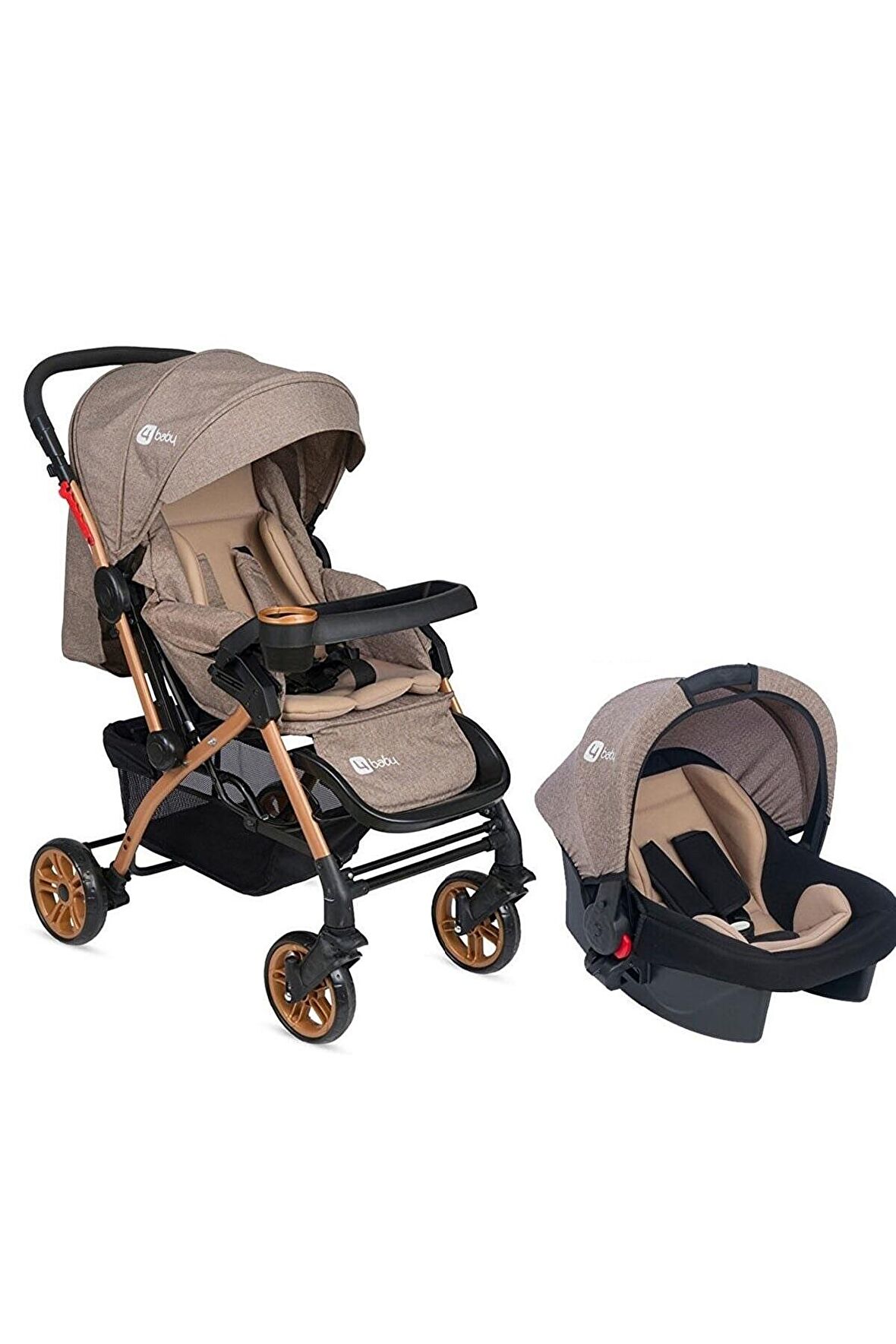 4 Baby AB-460 Active Gold Travel Sistem Bebek Arabası Four Baby