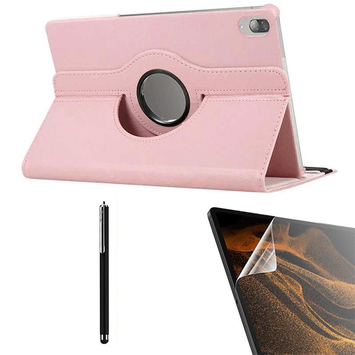 Smcase Lenovo M10 TB X505F Kılıf 360 Dönebilen Koruma Kapaklı Standlı dn22  Nano  Kalem
