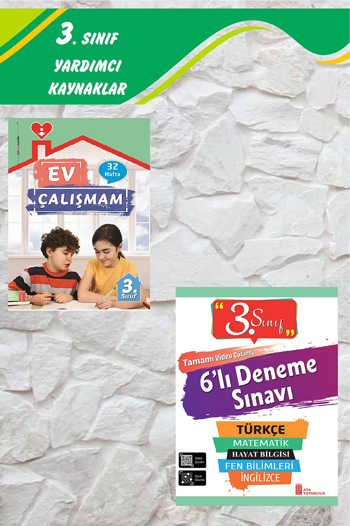 3.Sınıf Evde Tekrar Çalışmaları (Ev Çalışmam+6 lı Deneme)