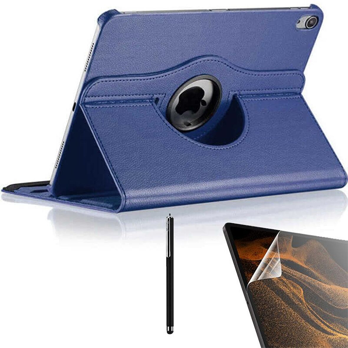 Smcase Apple iPad Pro 12.9 2018 3.Nesil Kılıf 360 Dönebilen Koruma Kapaklı Standlı dn33  Nano  Kalem