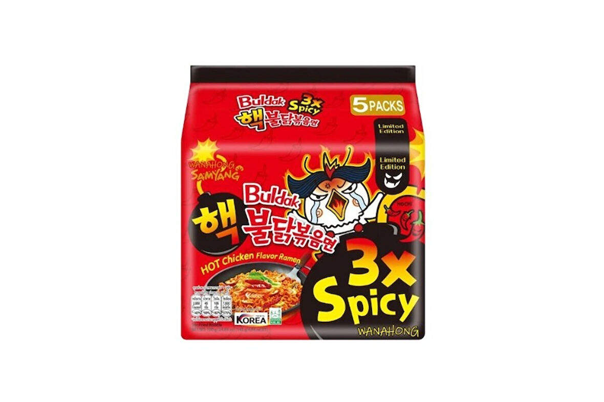 Samyang Buldak 3X Acılı Tavuk Aromalı Ramen(5x140gr)