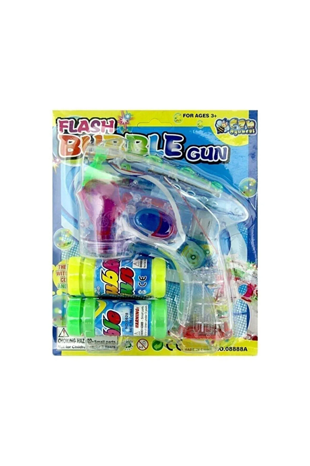 Flash Bubble Gun Pilli Sesli Işıklı Müzikli Köpük Atan Tabanca