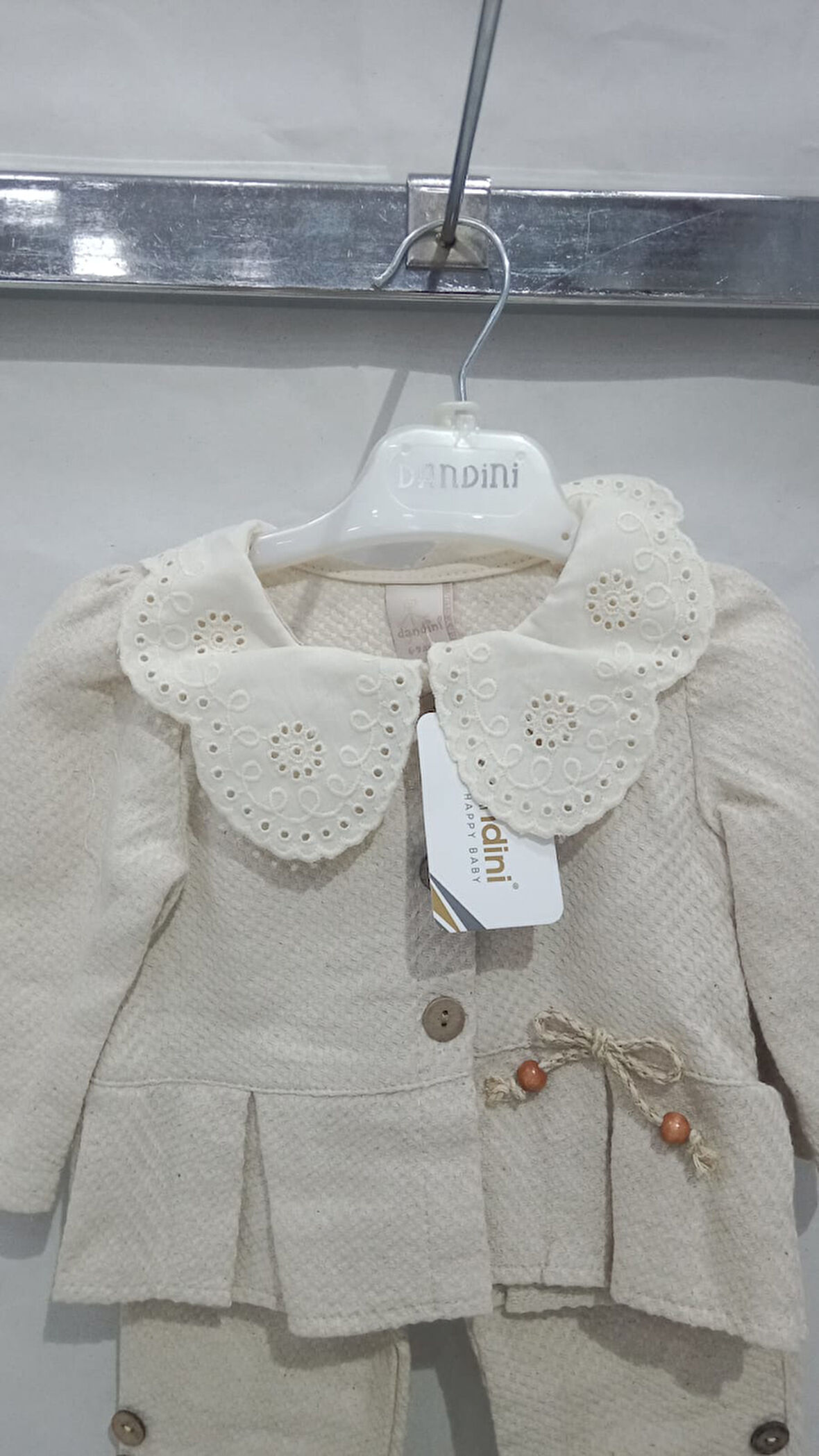 uğurböceğiçocuk Dantel Yaka Bebek Takım 7265