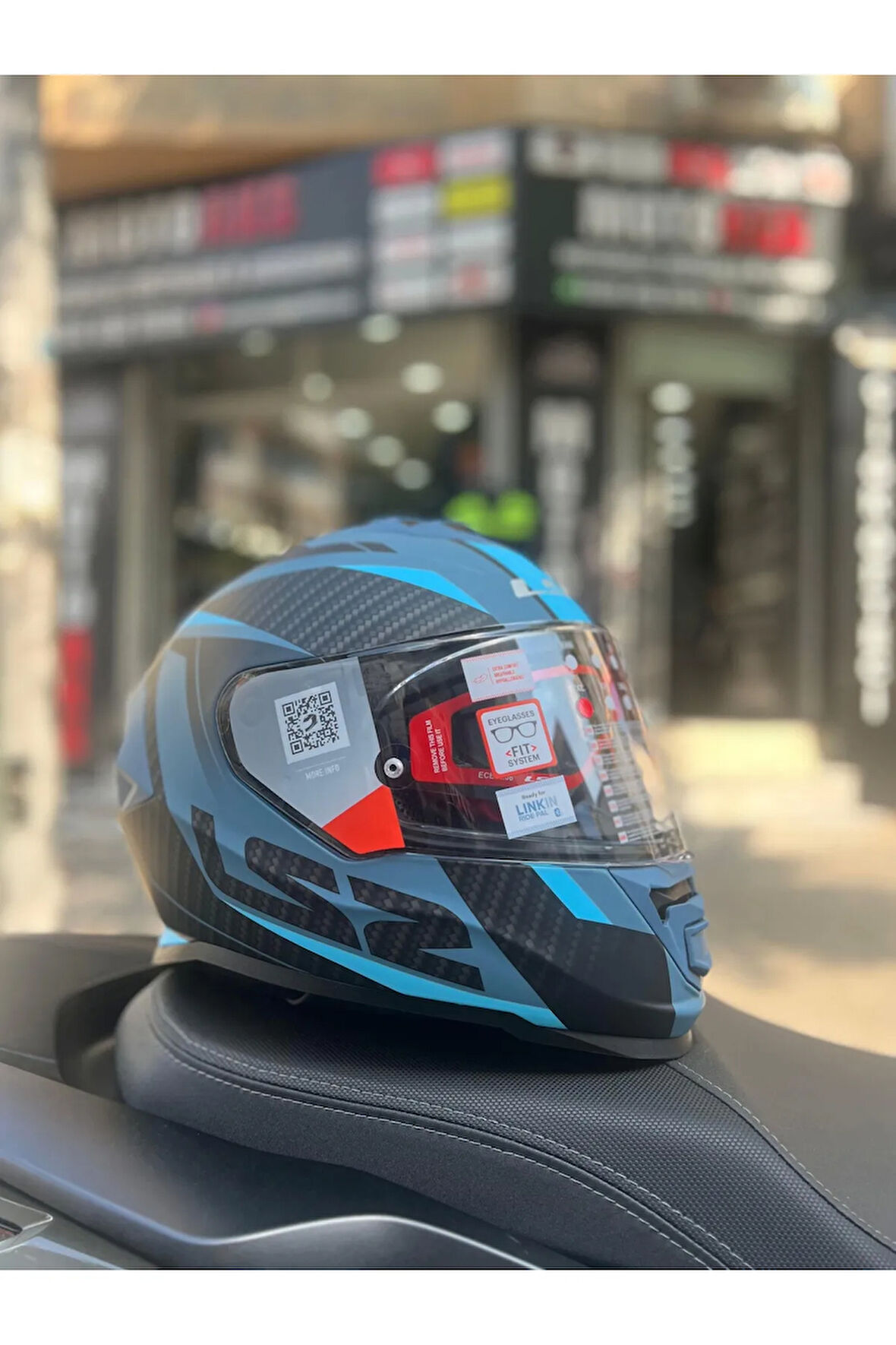 Storm 2 Racer Mat Mavi Full Face Kask