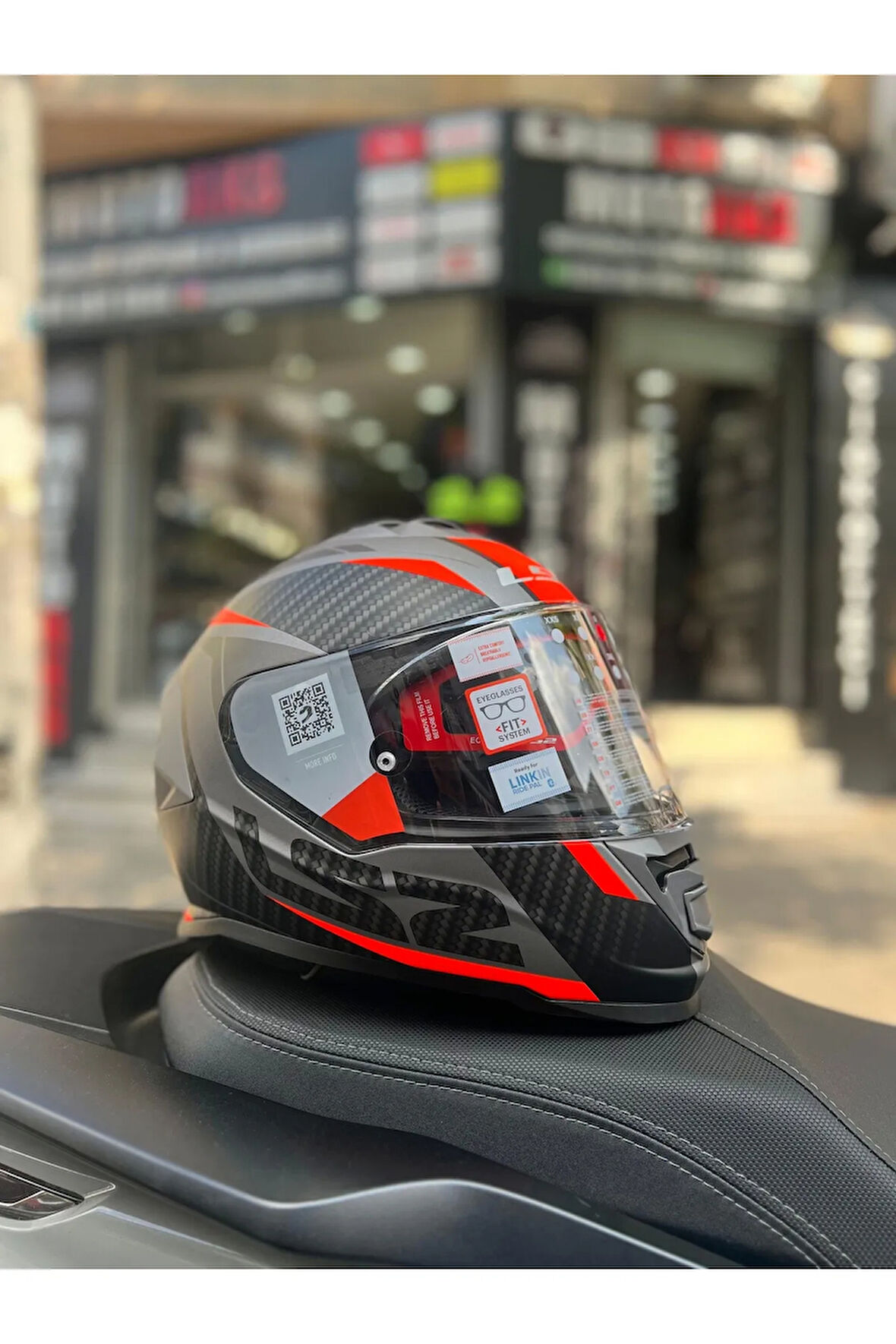 Storm 2 Racer Mat Titanıum Neon-Turuncu Full Face Motosiklet Kask