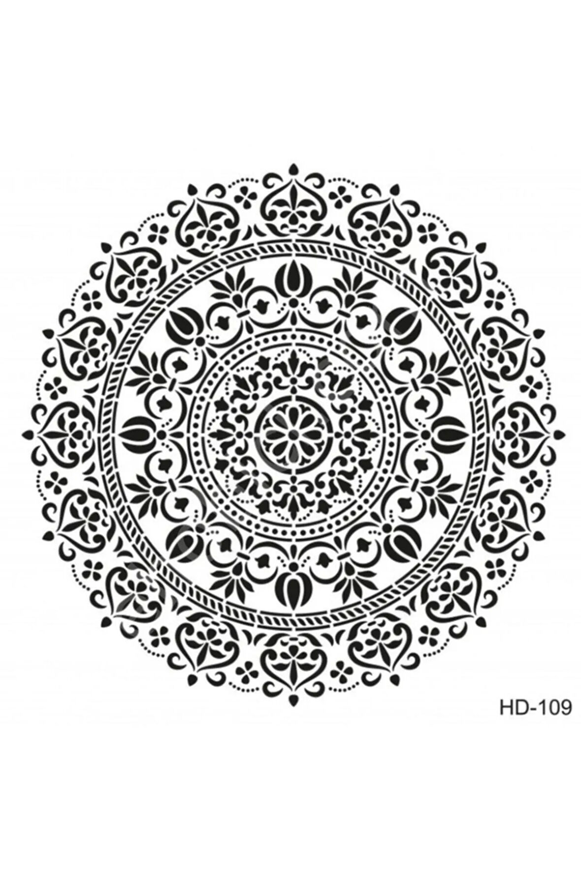 Hd109 Damask Home Dekor Stencil 45x45