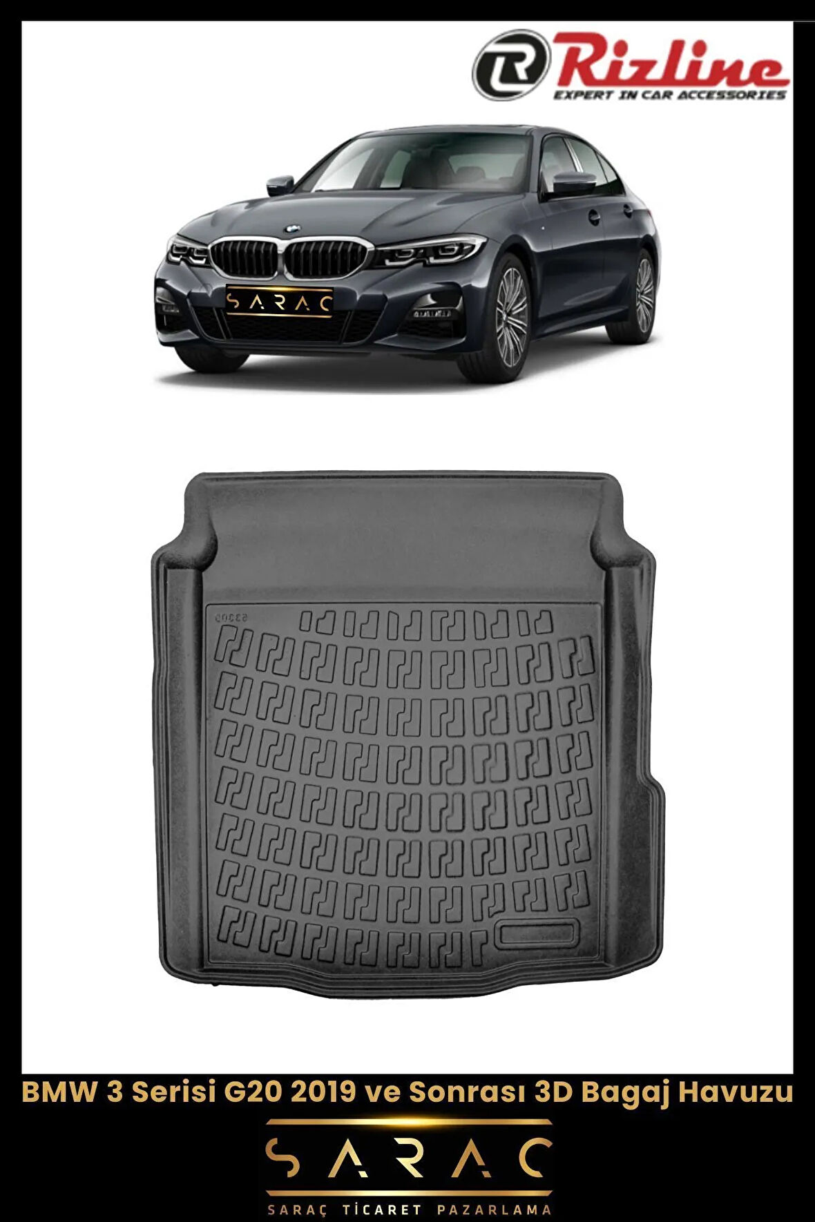 Rizline BMW 3 Serisi G20 2022 Model 3D Bagaj Havuzu