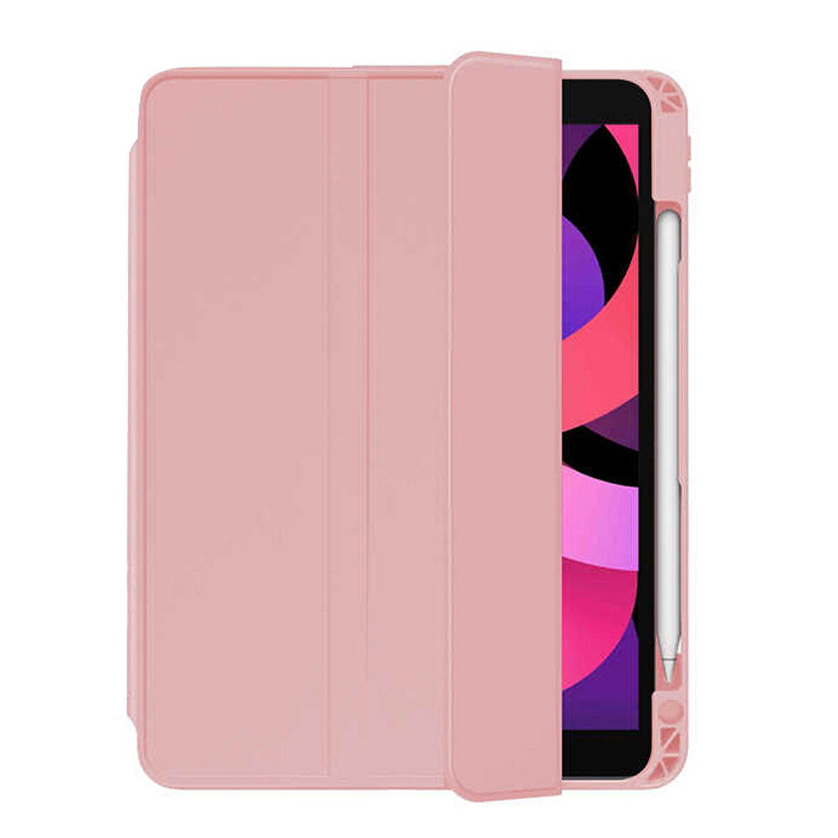 Smcase Apple iPad Pro 12.9 2020 4.Nesil Kılıf Standlı Kalem Bölmeli Arkası Şeffaf nt2