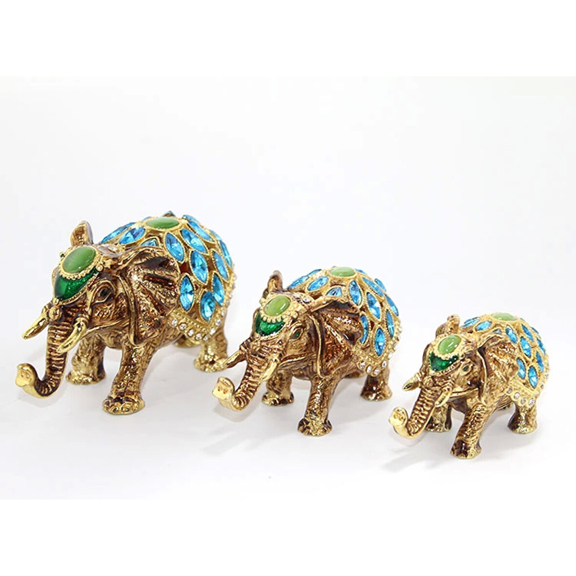 Swaroski Taşlı 3'lü Fil Figürü Alk1892