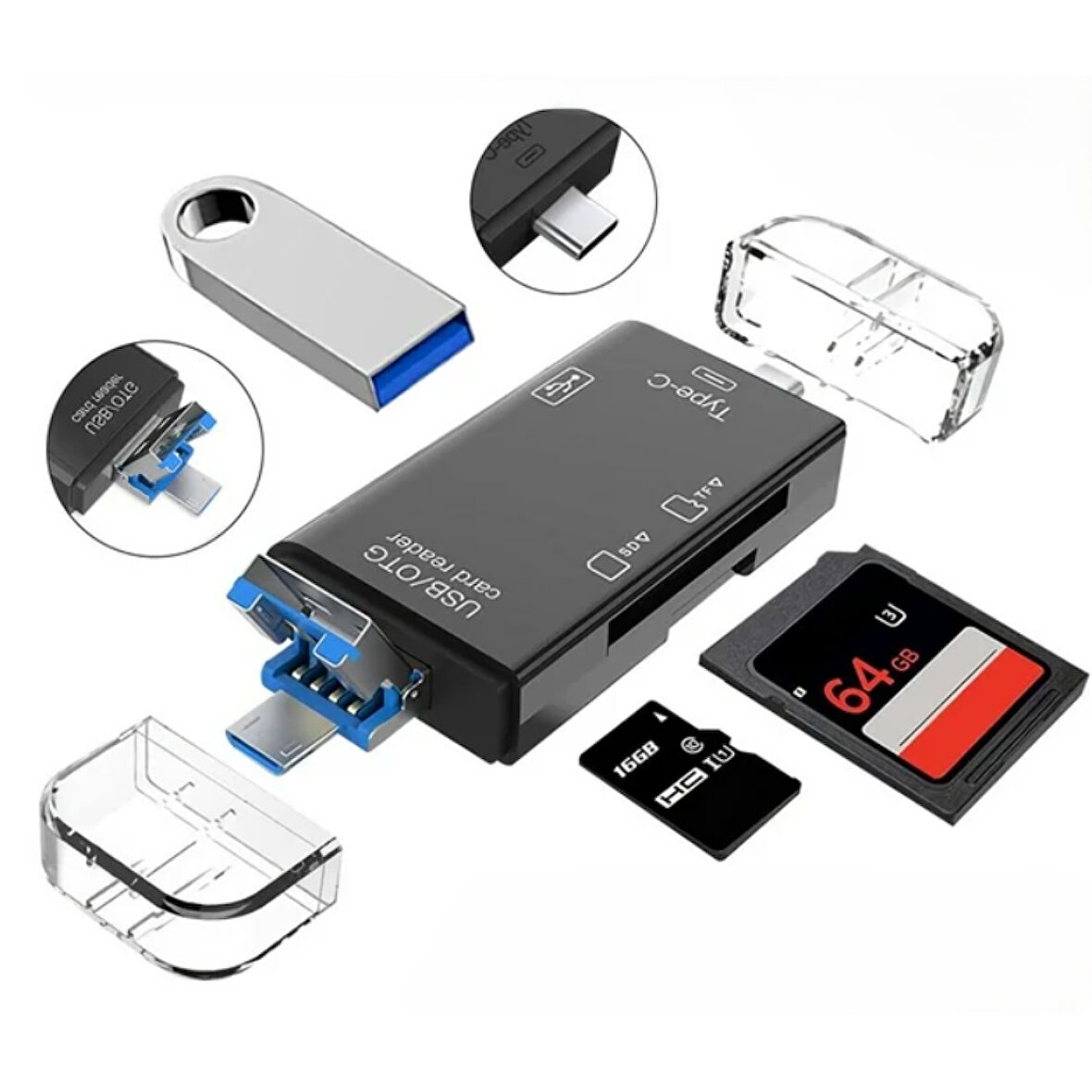 Zr826 Atud-05 6 İn 1 Otg Card Reader
