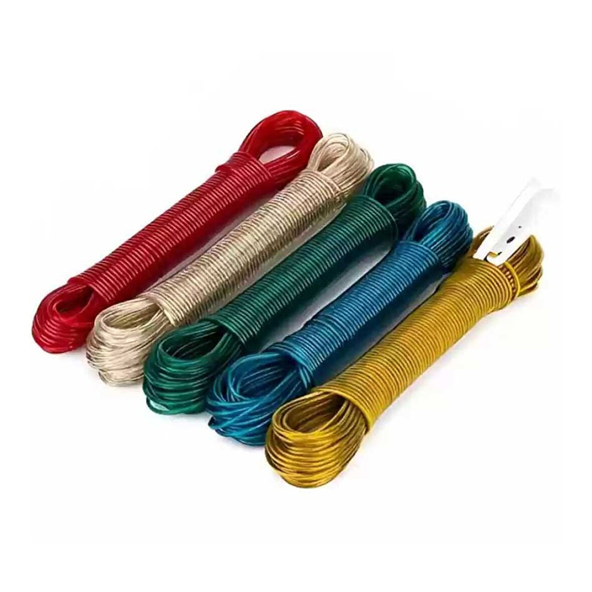 Pvc Kaplama 20 Metre Çelik Çamaşır İpi 12 Adet