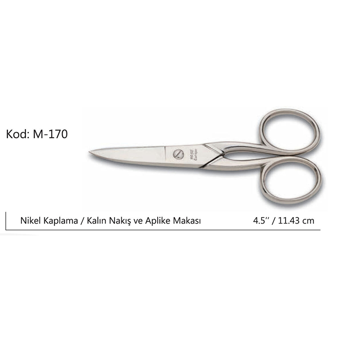 Rose Europe Kalın Nakış Makası Süper Kalite No:4.5 11,43 Cm
