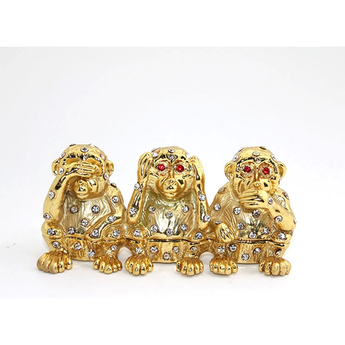 Swaroski Taşlı 3'lü Maymun Seti Alk1961