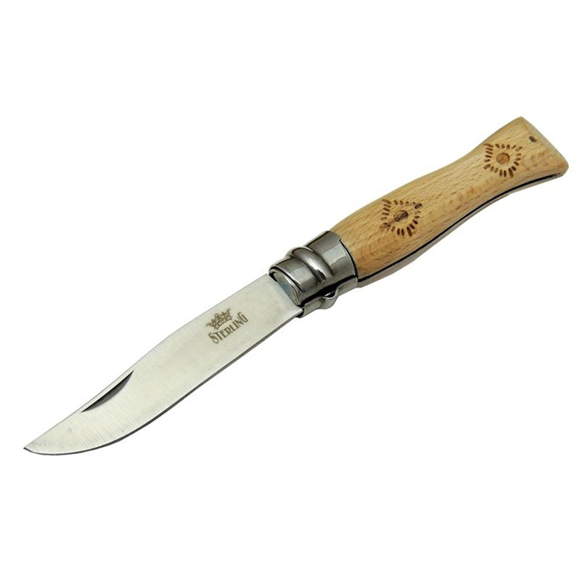 Sterling T0221 Bahçe Çakı 16 Cm - Ahşap Sap, Bilezikli, Kılıflı