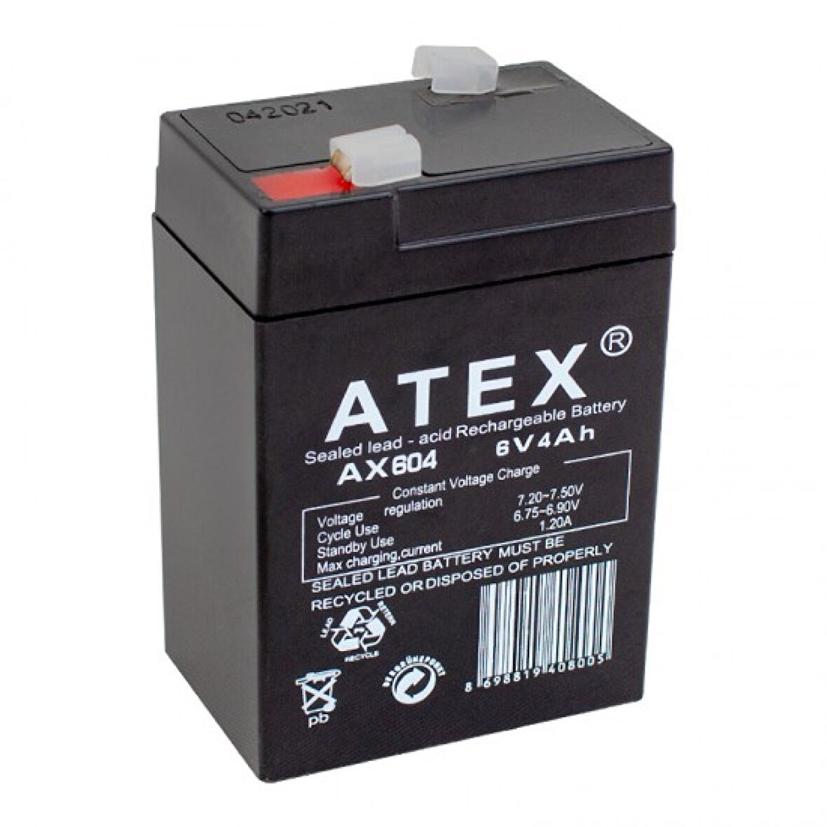 Kalın Kuru Akü 6v-4ah Amper  70x48x101mm (4915)