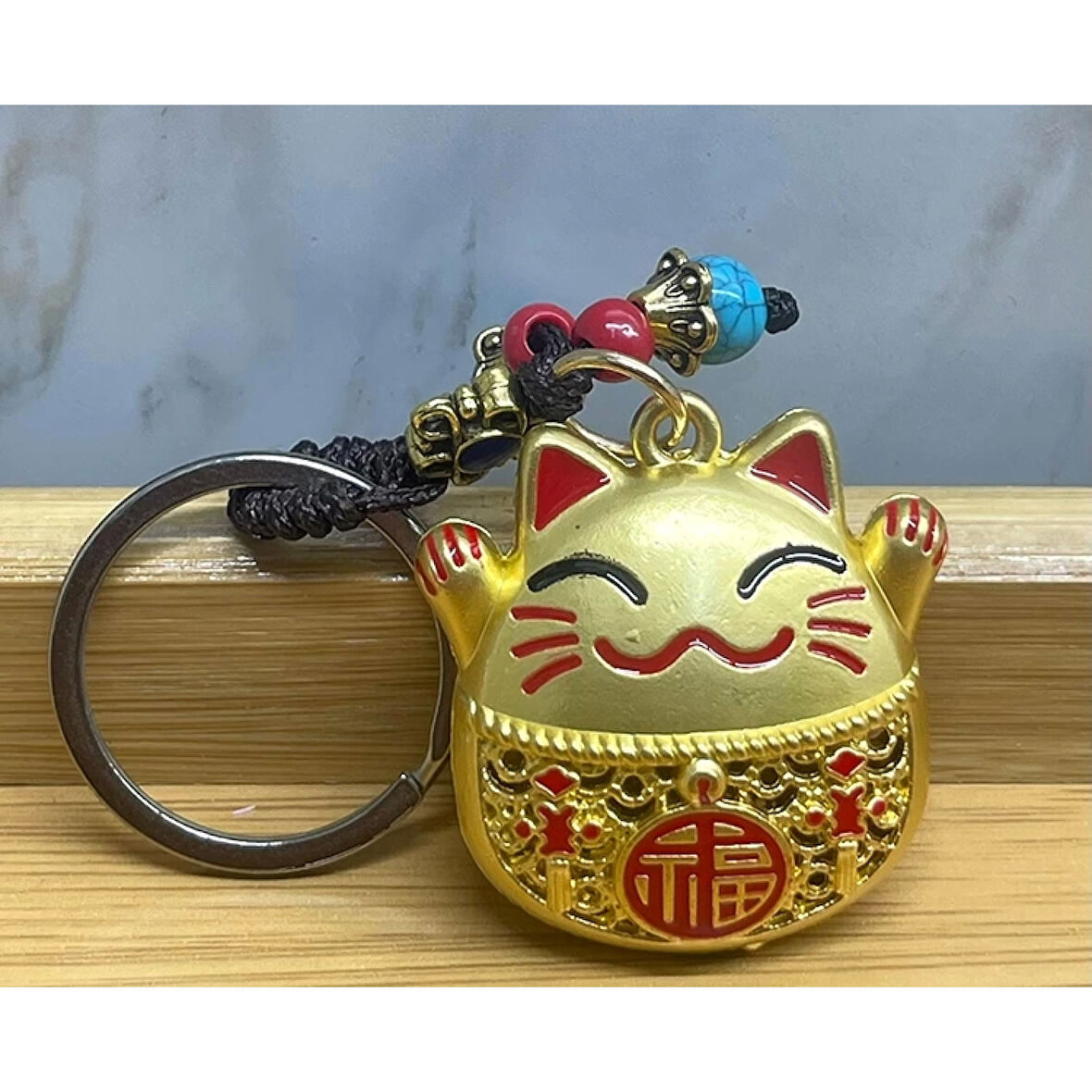 Metal Şans Ve Bereket Kedisi Anahtarlık Alk4463