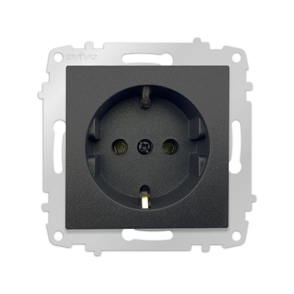 3 Adet Ovivo Grano Siyah Topraklı Priz Çerçevesizdir