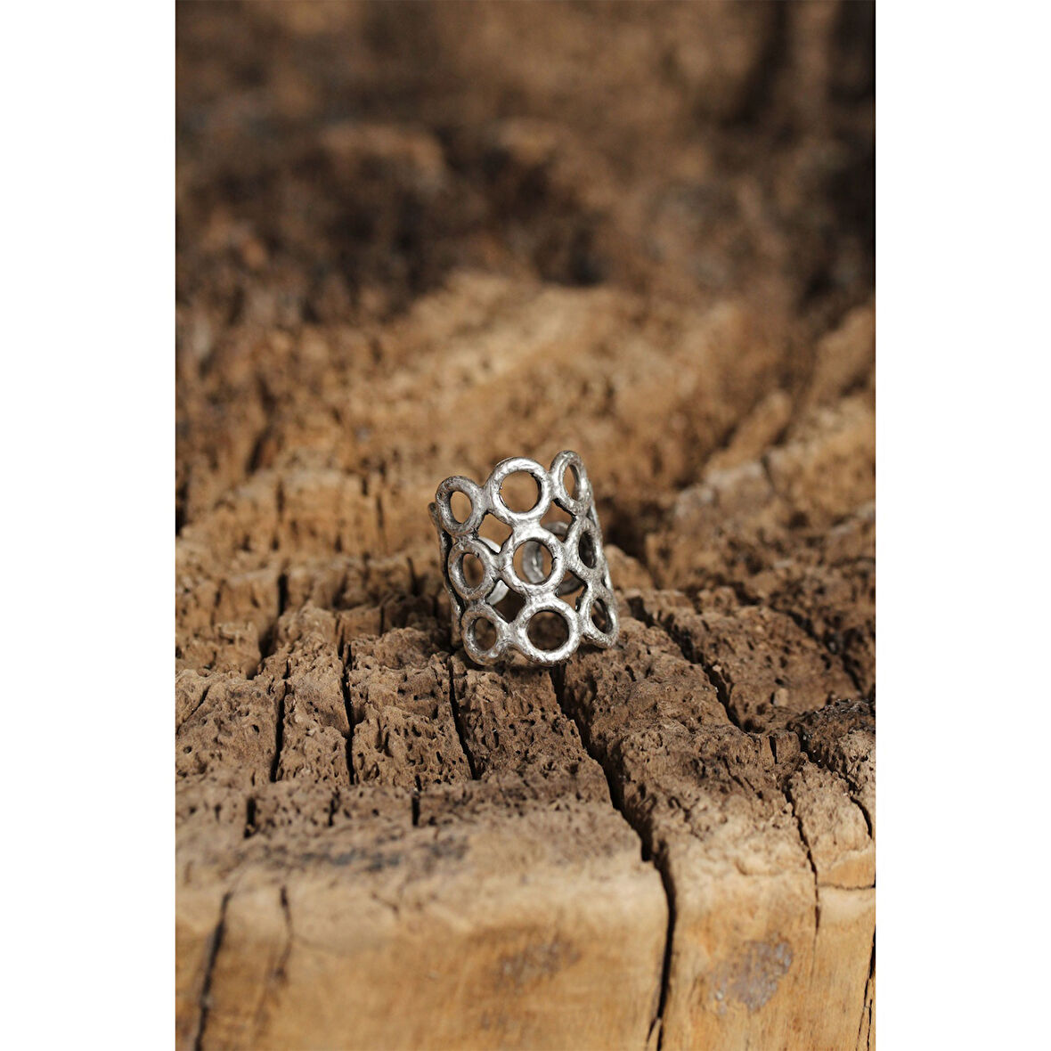 Otantik Tasarımlı Ayarlamalı Kadın Yüzük