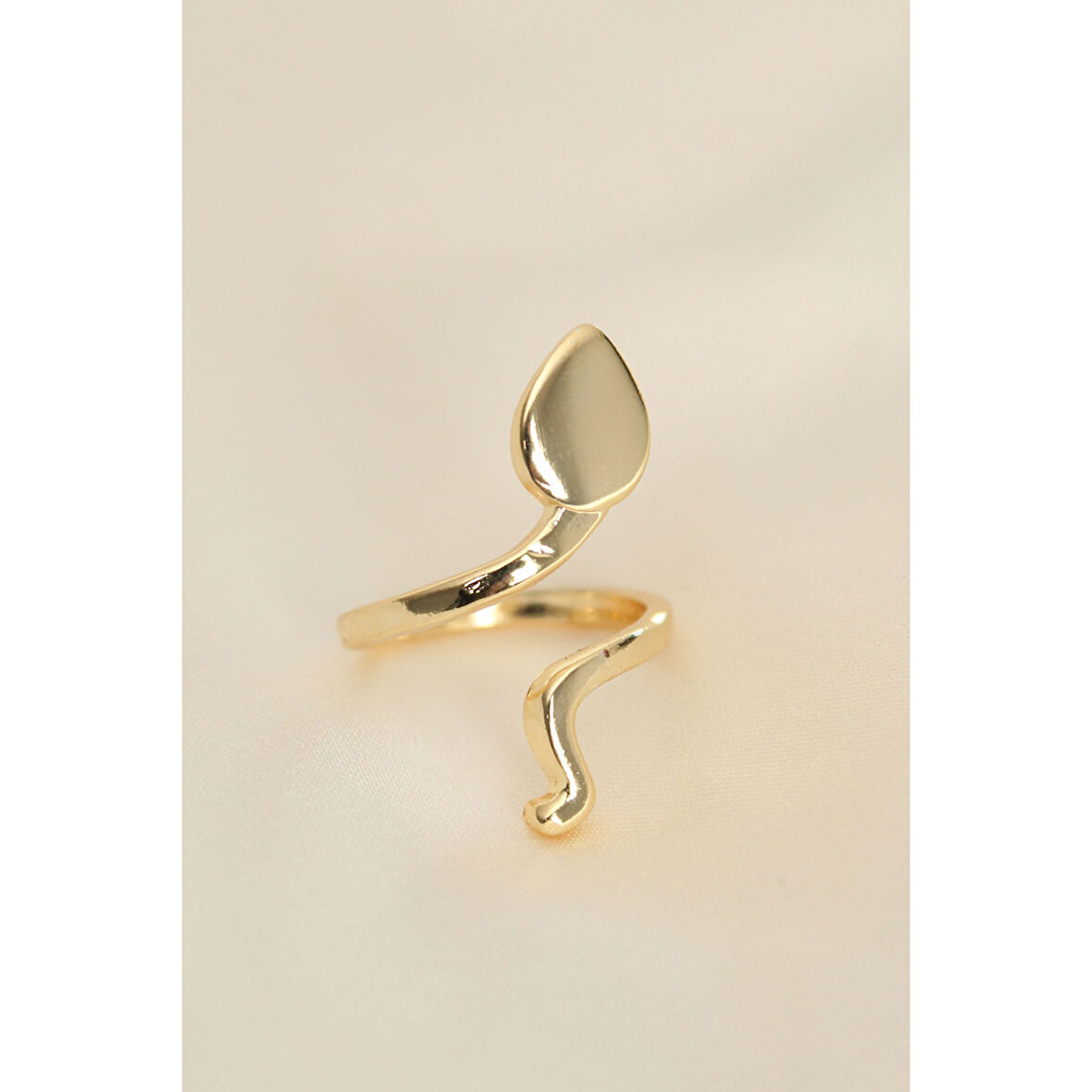 Ayarlamalı Altın Renk Yılan Yüzük