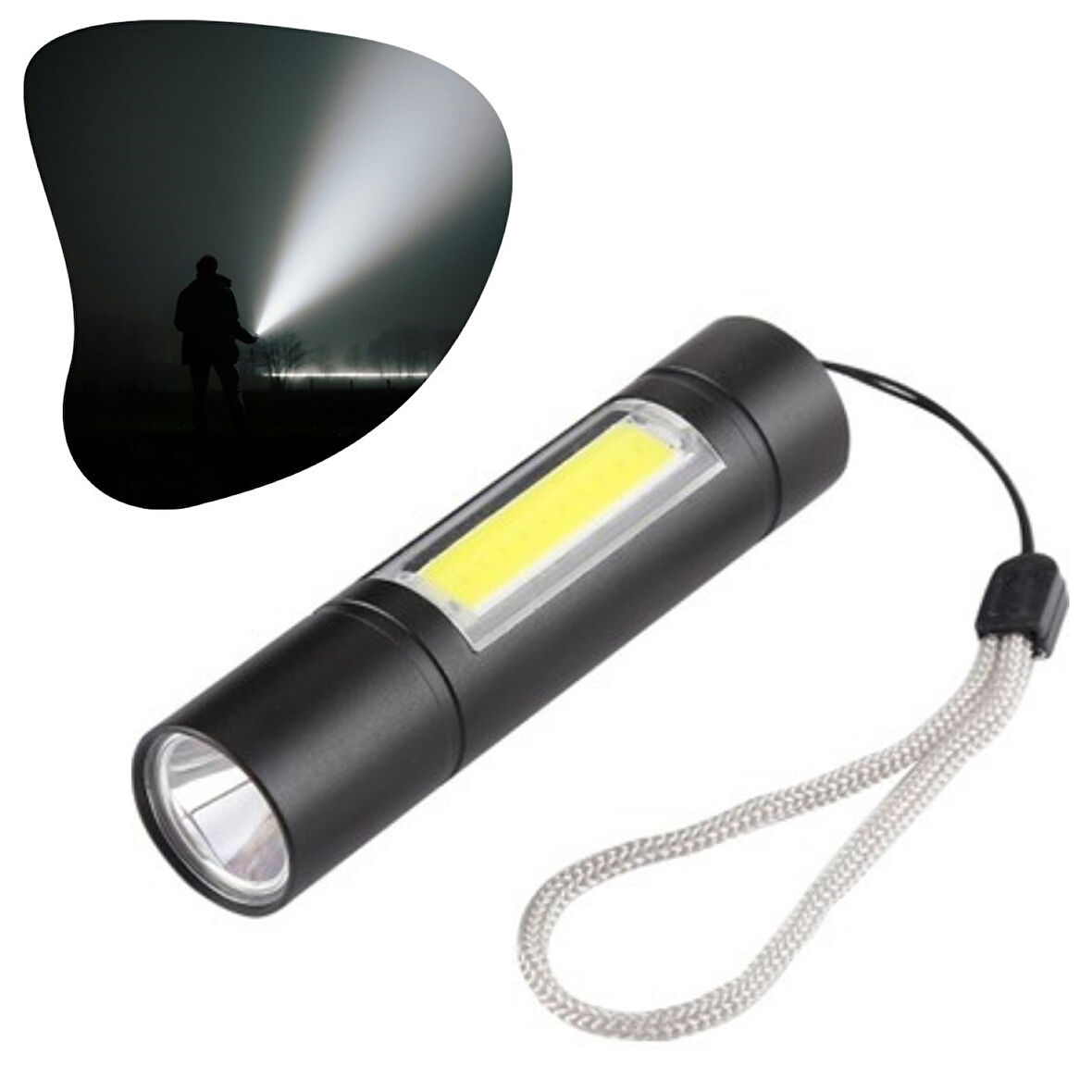 Solar Kutulu Mini El Feneri – Taşınabilir Led Kamp Ve Acil Durum El Lambası (4915)