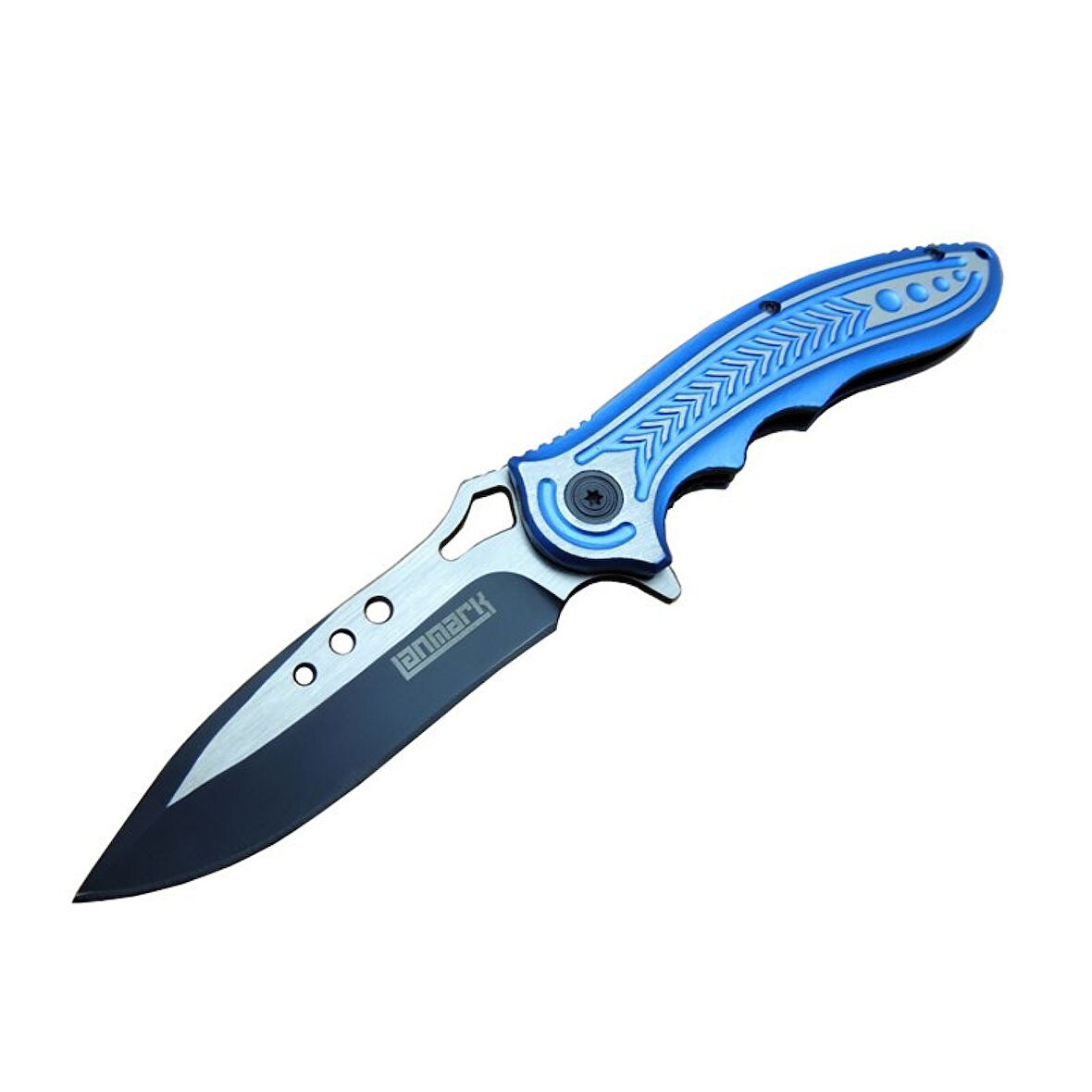 Lanmark T60b Kamp Çakı 20 Cm - Mavi Sap, Otomatik