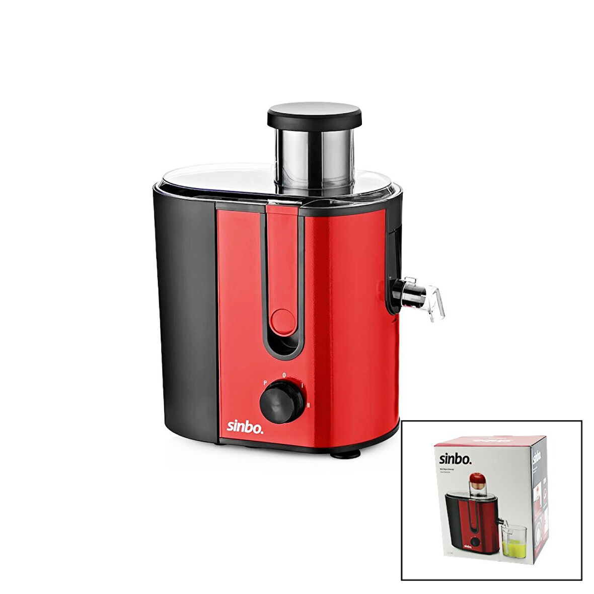 Katı Meyve Sıkacak Çelik Filtre - Güvenlik Kolu - Posa:1250ml M.suyu:450ml Sj-3143 (4915)