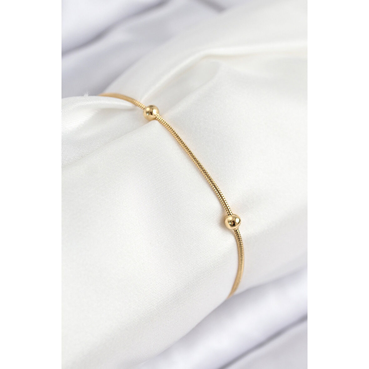 316L Çelik Topcuk Model Gold Renk Kadın Bileklik