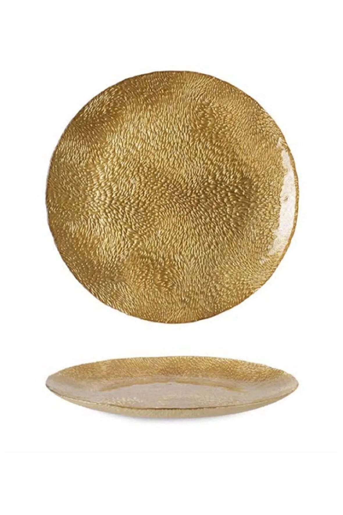 K. Plus Armoni Srervis Tabagi Cam Metalik Altin 6 Adet - 28 Cm