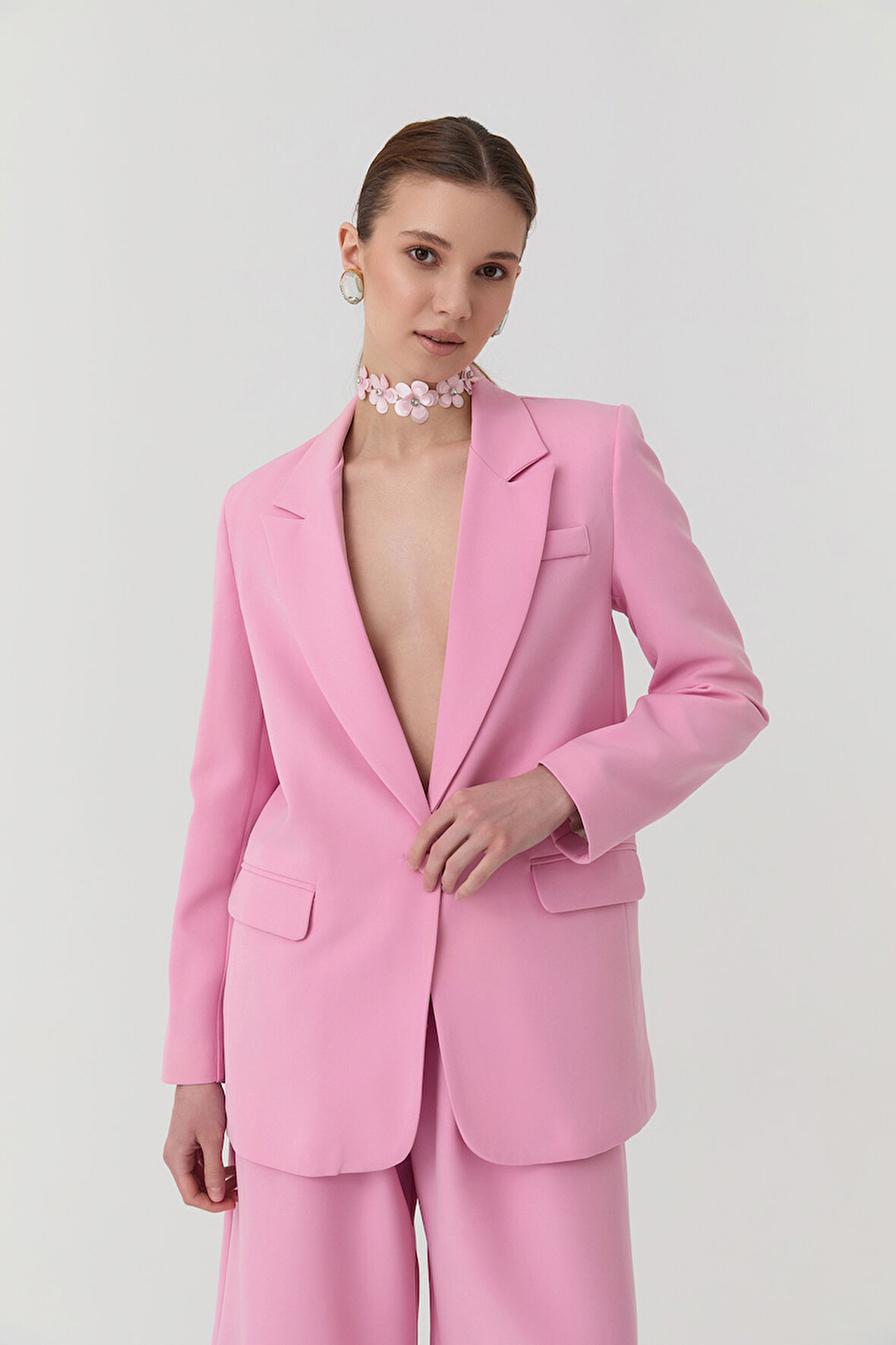 Blazer Ceket Pembe