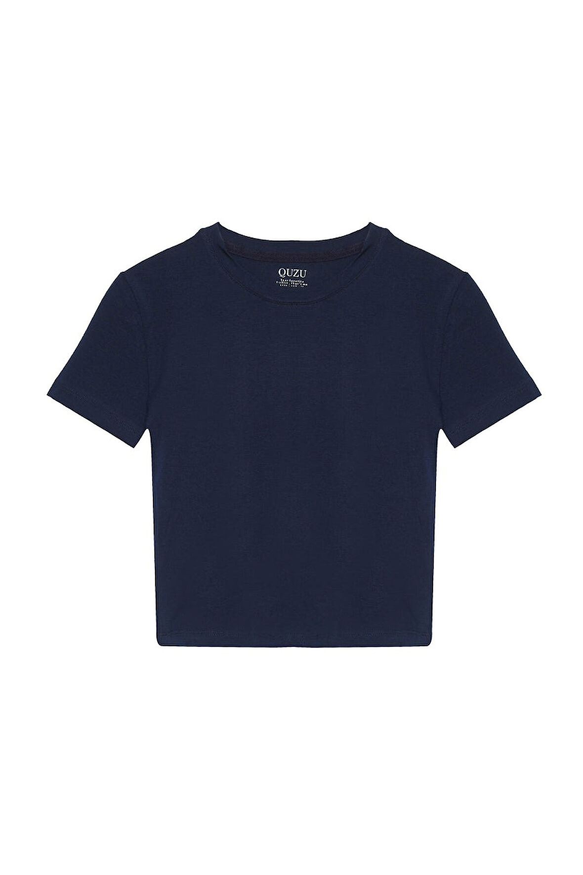 Quzu Kısa Kol Basic Crop Tişört