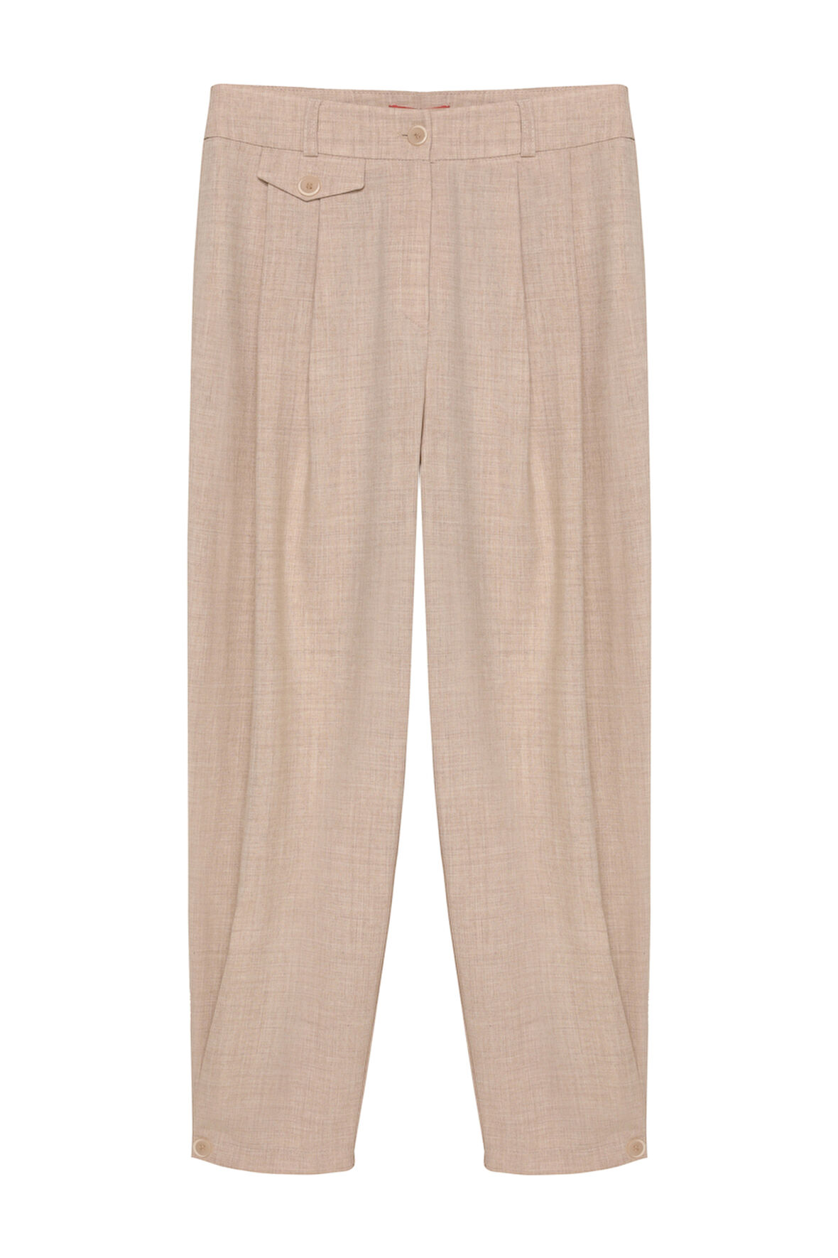Pile Detaylı Jogger Pantolon Naturel