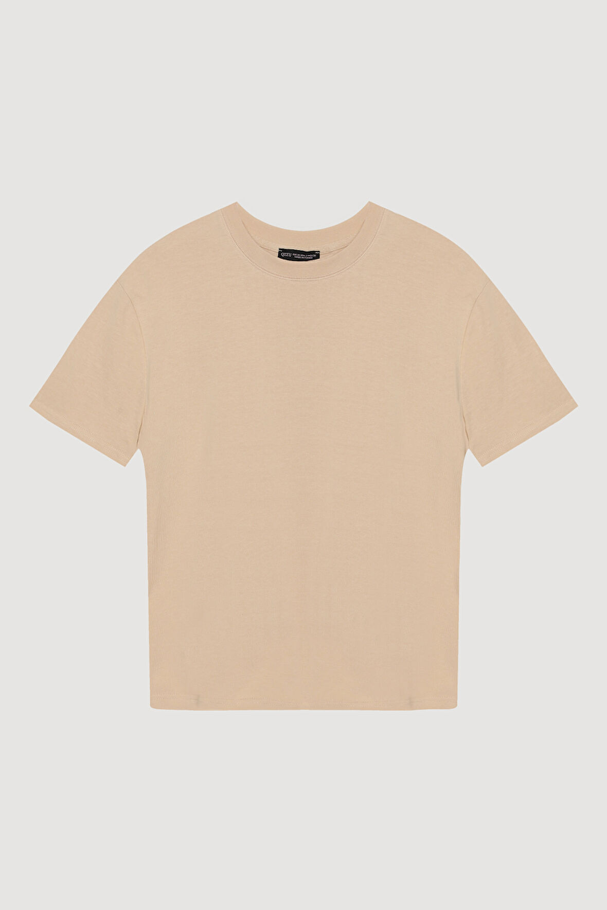 Oversize Basic Tişört Bej