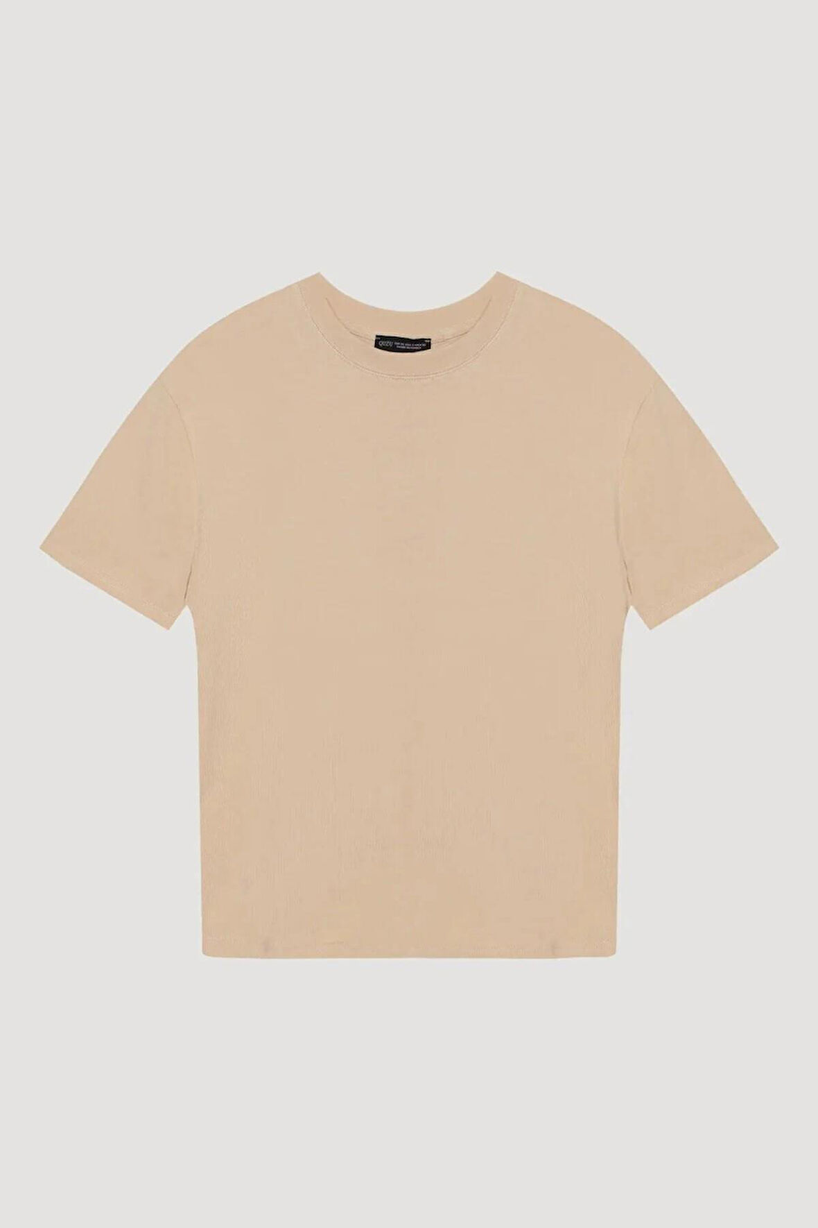 Quzu Bisiklet Yaka Düz Kadın T-shirt 25YTSH00186