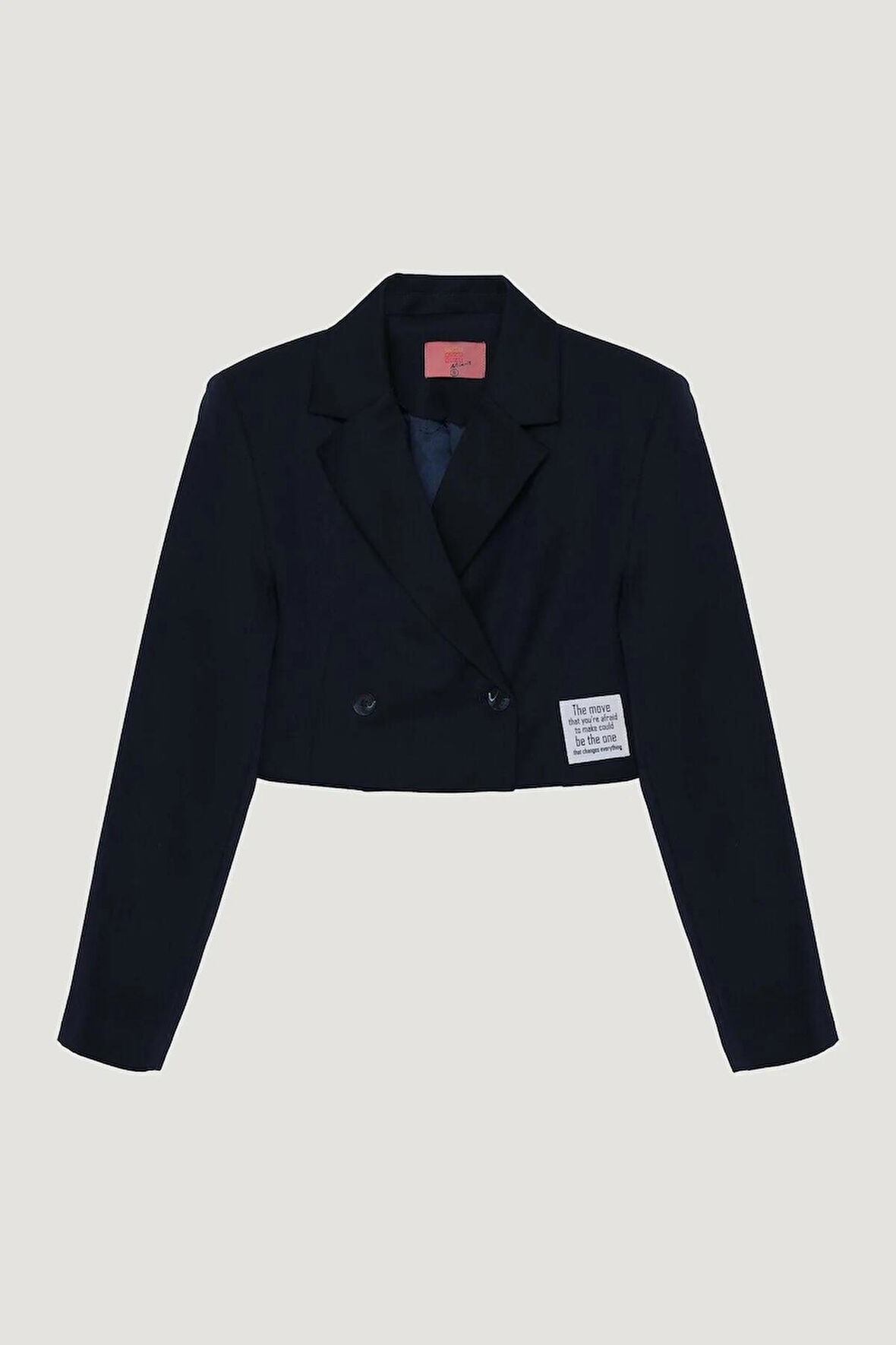 Quzu Biyeli Etiket Detaylı Kadın Ceket 25YCKT00261