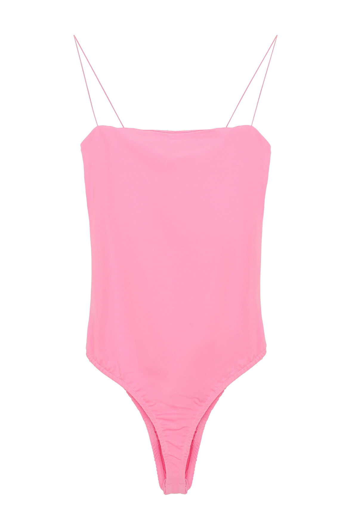 Çıtçıtlı İnce Askılı Bodysuit Pembe