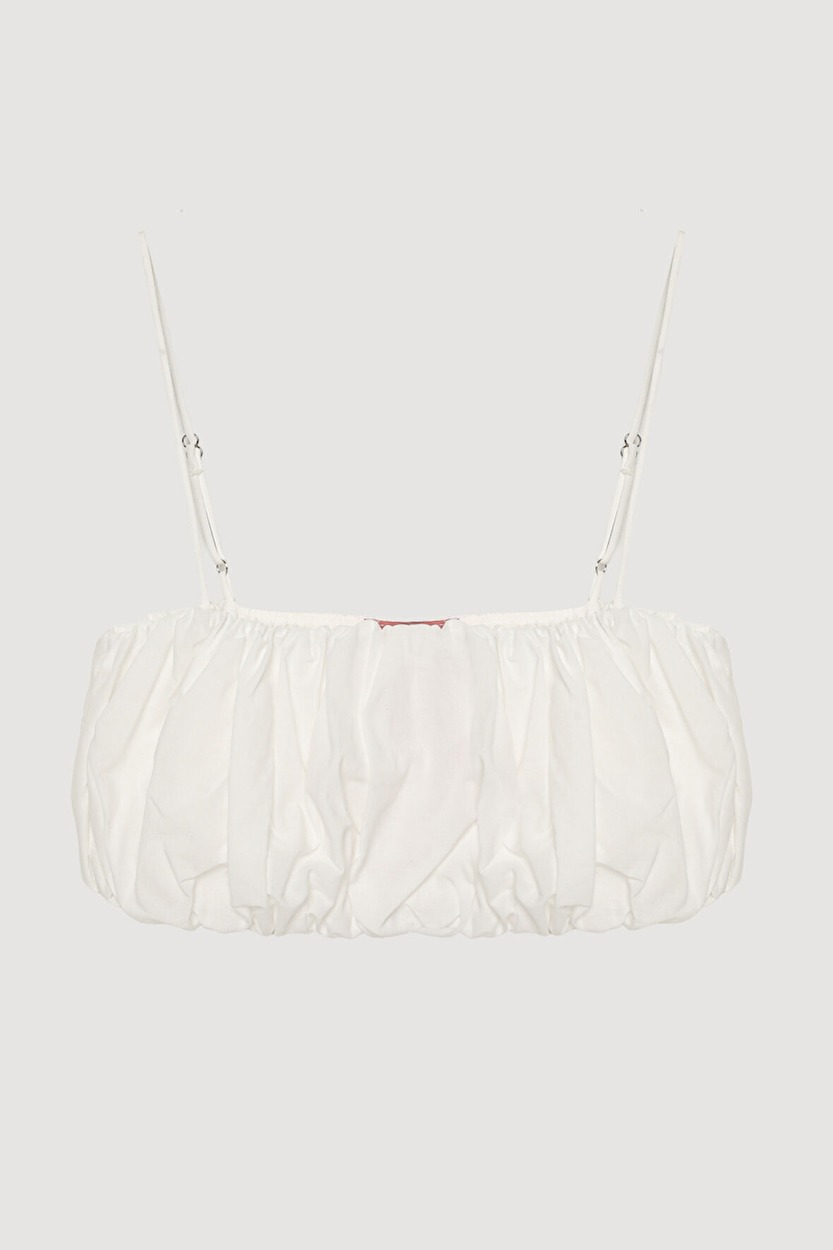 İnce Askılı Balon Büstiyer Bluz Ekru