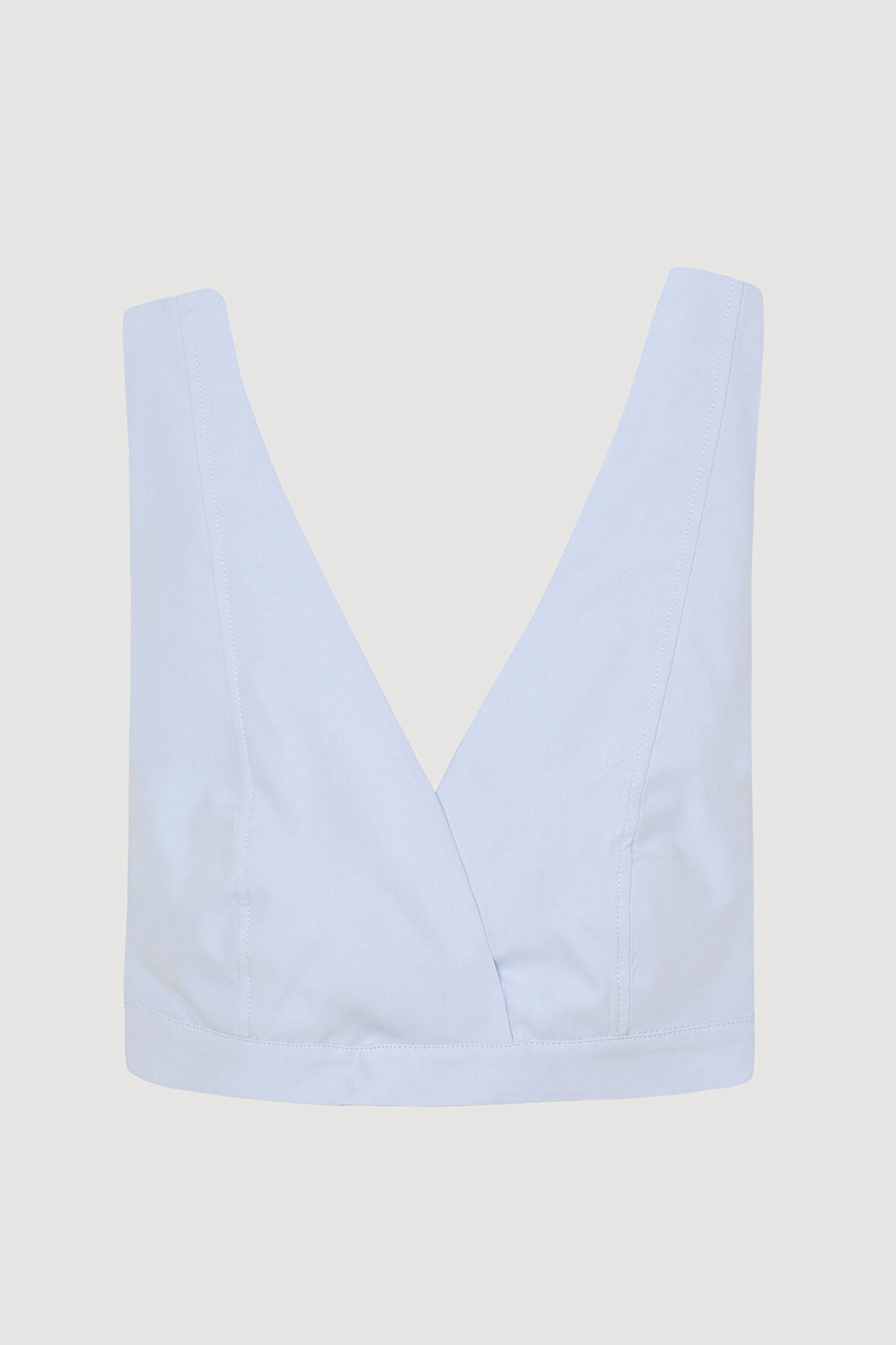 Bağlama Detaylı Kruvaze Büstiyer Bluz Mavi