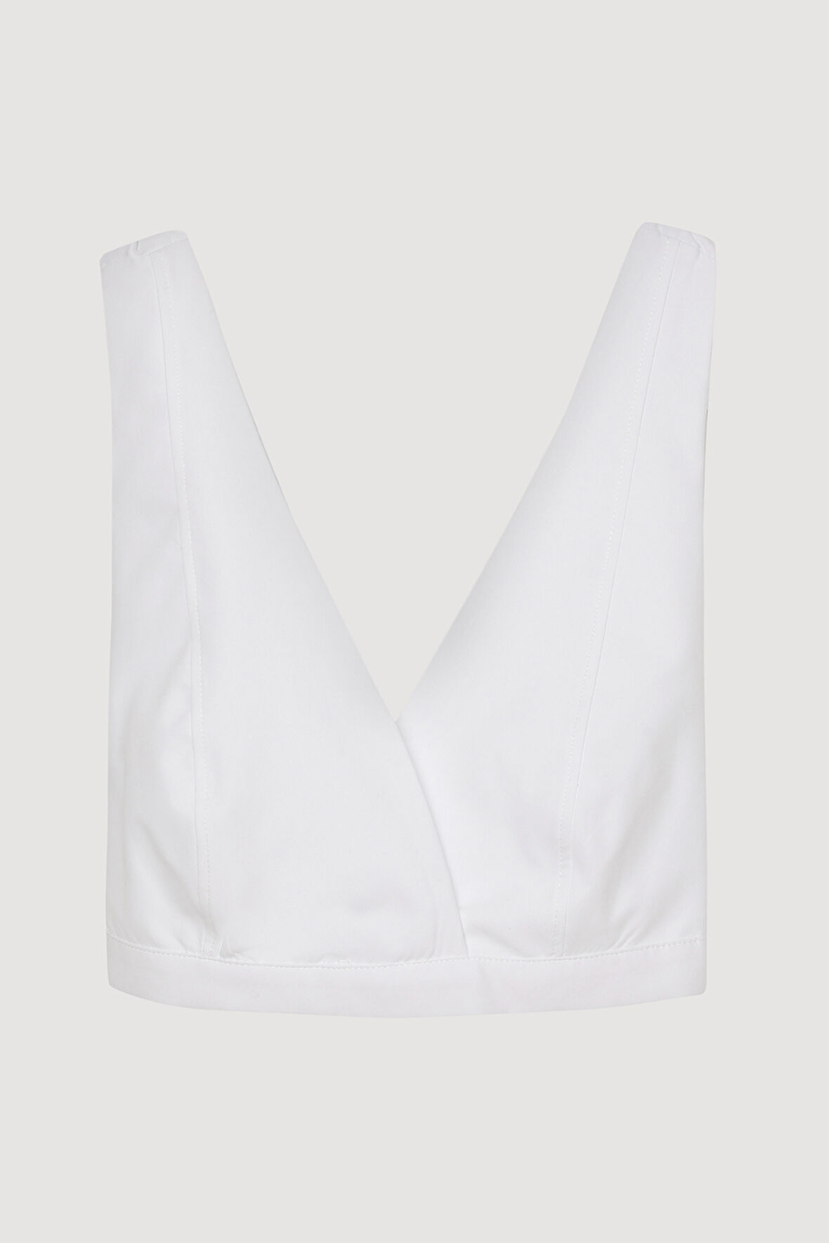 Bağlama Detaylı Kruvaze Büstiyer Bluz Beyaz