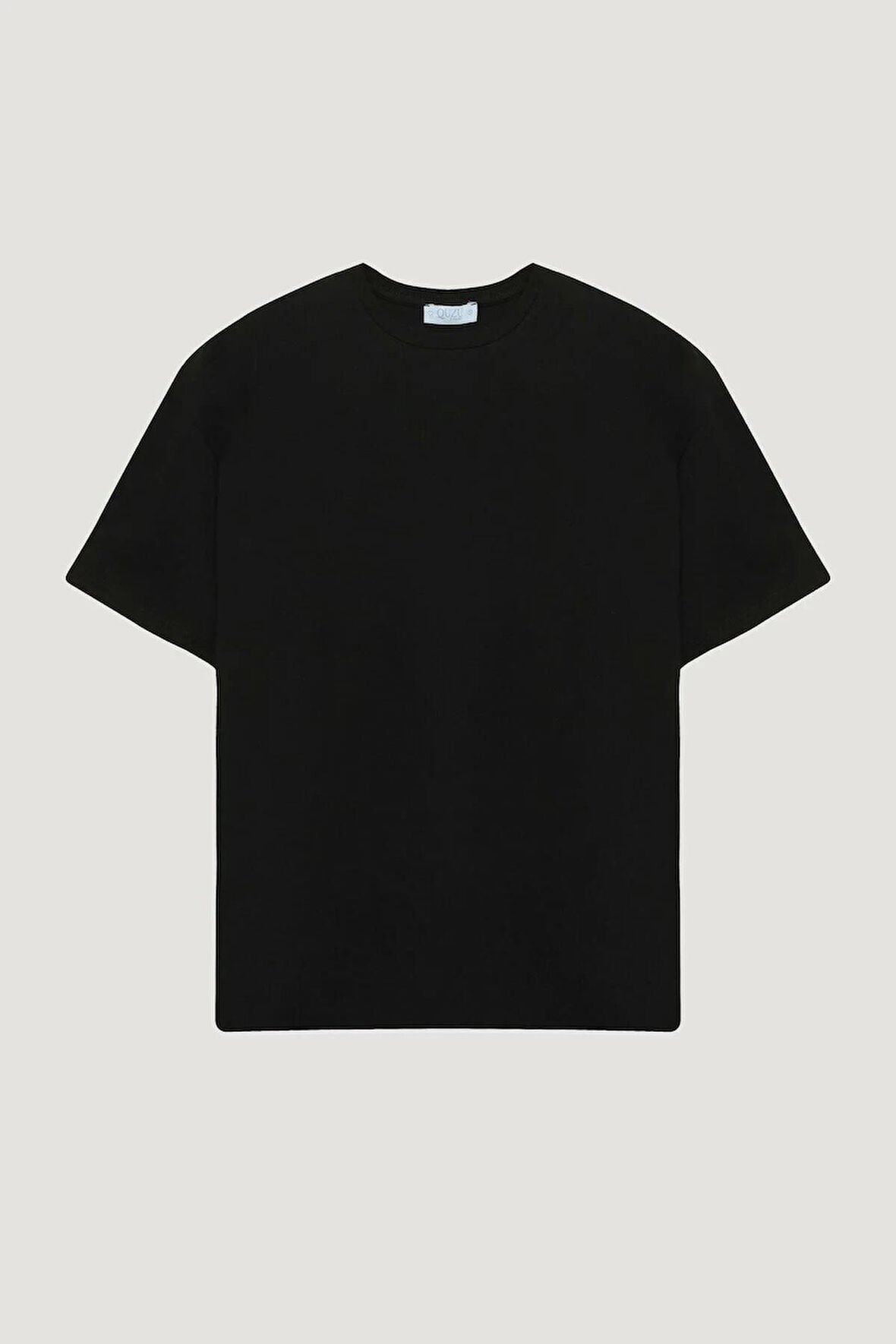 Quzu Bisiklet Yaka Düz Kadın T-shirt 25YTSH00706