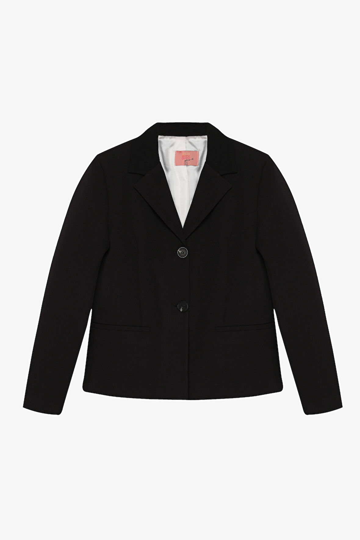 Çift Düğmeli Dikiş Detaylı Blazer Ceket Siyah