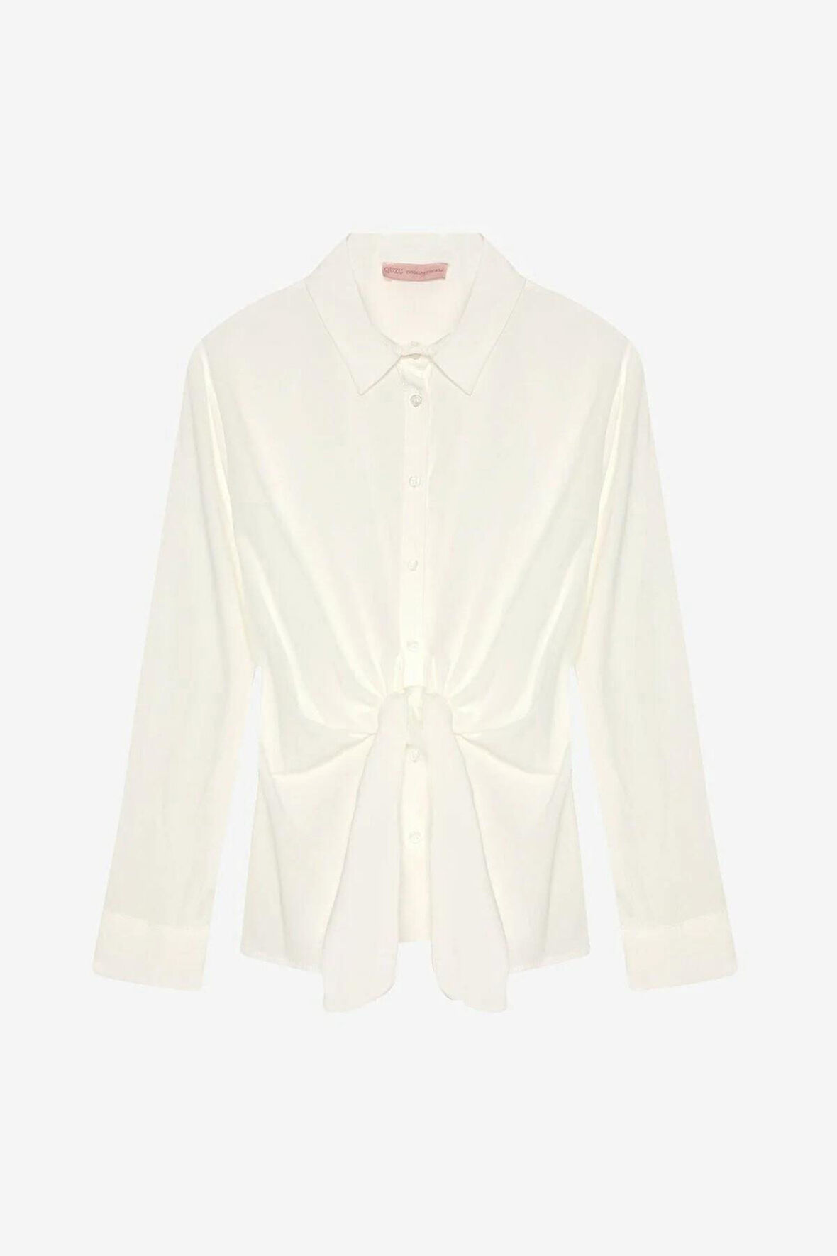 Quzu Önü Bağlama Detaylı Kadın Gömlek 26KGML00940