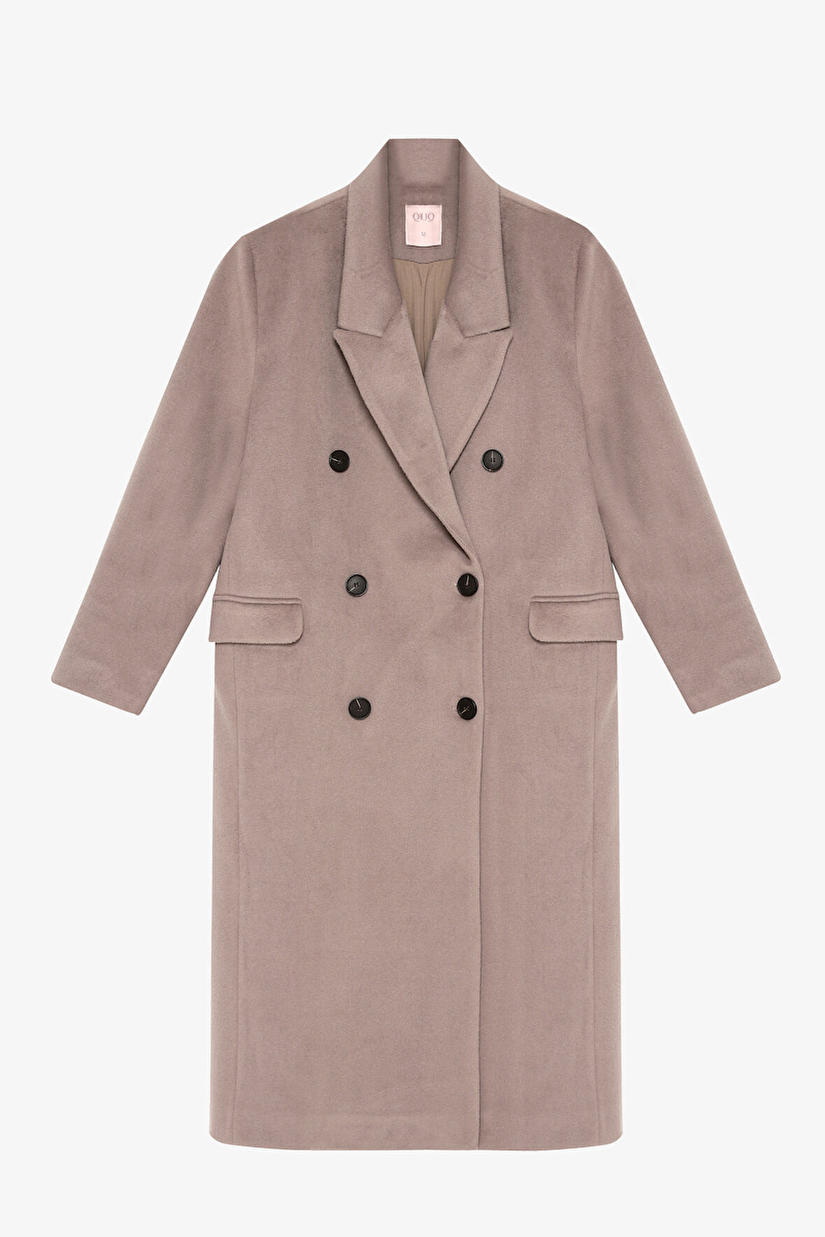 Vatkalı Yırtmaçlı Uzun Kaşe Kaban Vizon