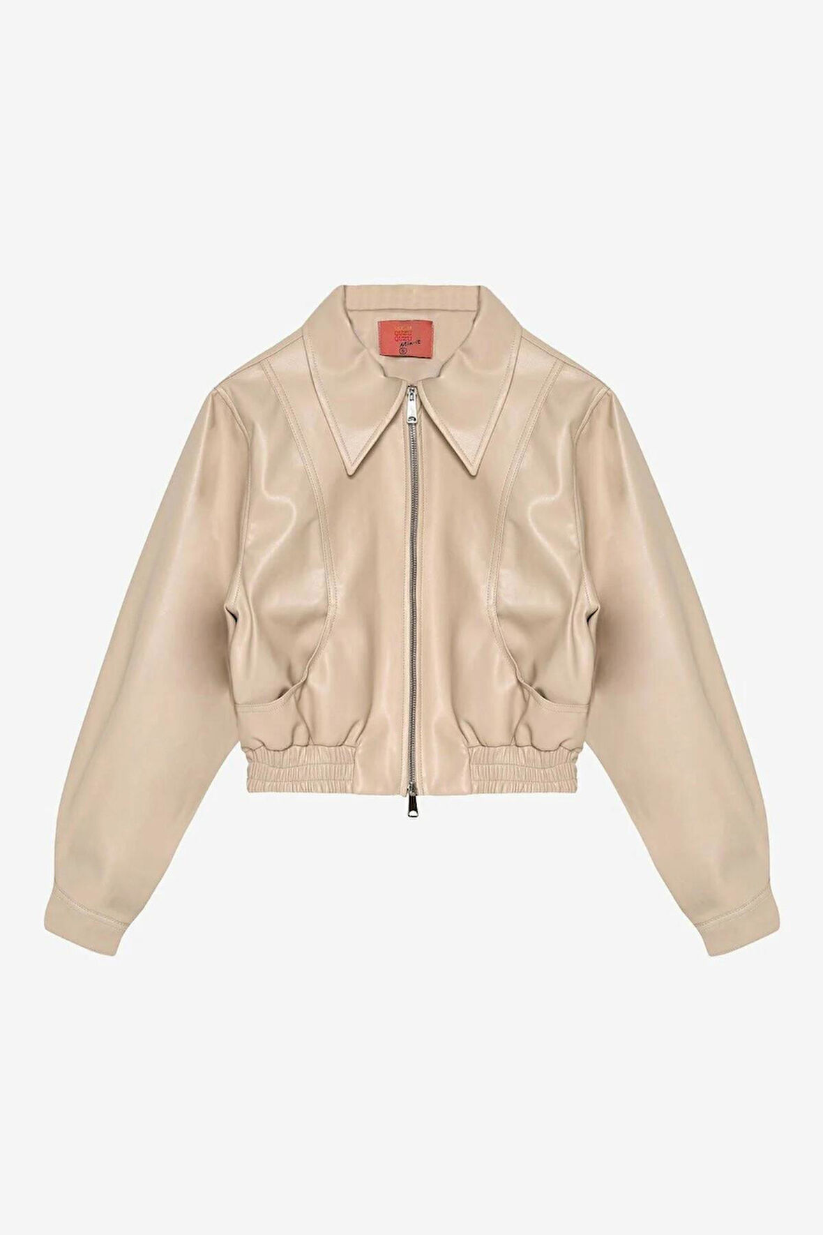 Cep Detaylı Kadın Deri Ceket