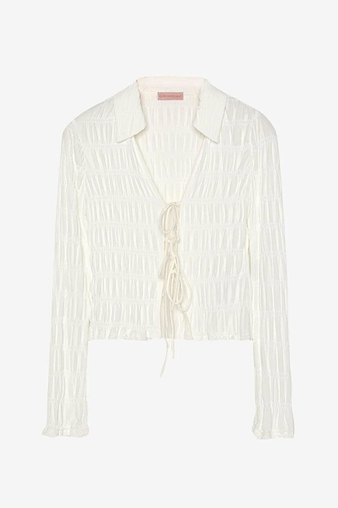 Quzu Büzgülü Rustik Bluz