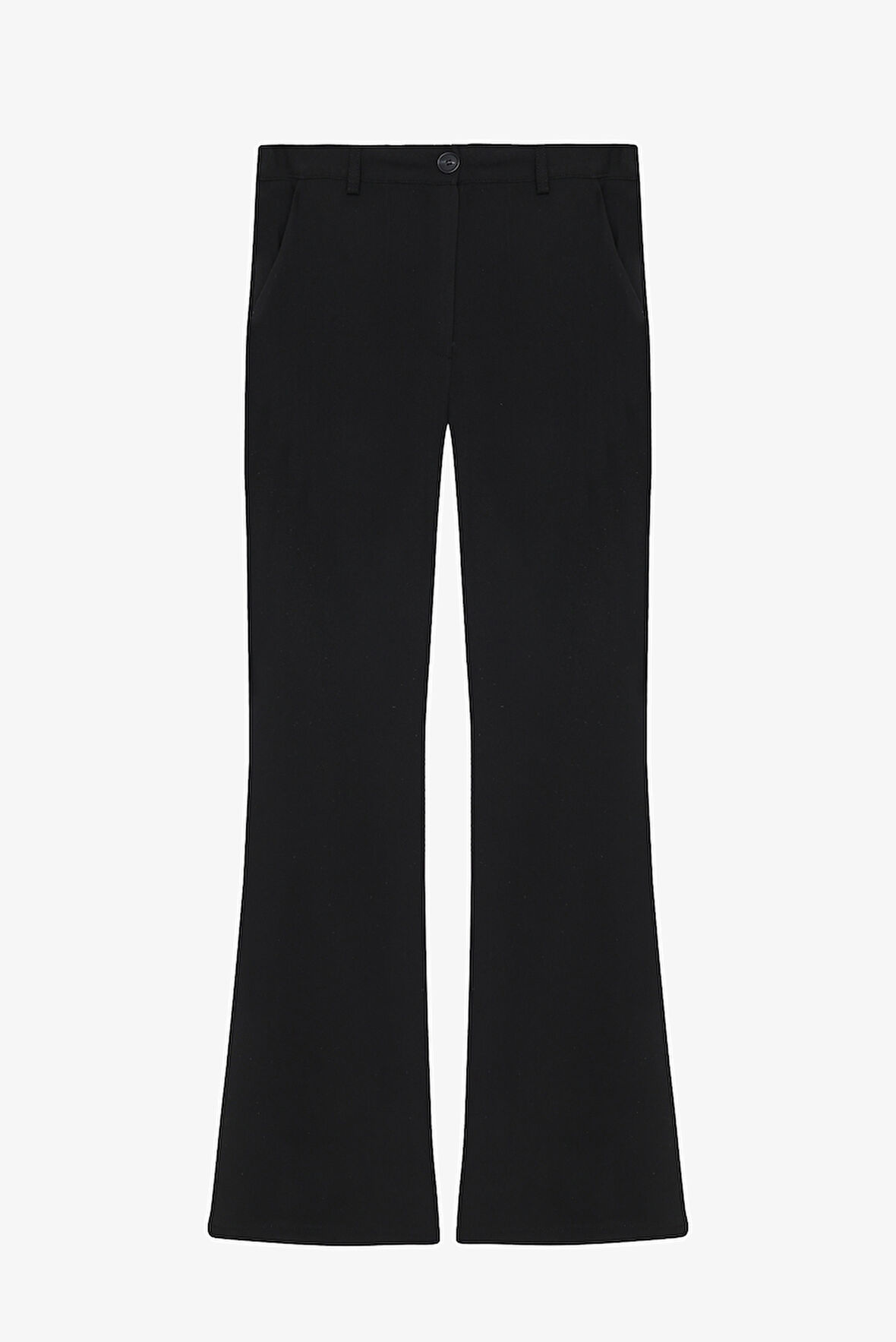 İspanyol Paça Kumaş Pantolon Siyah