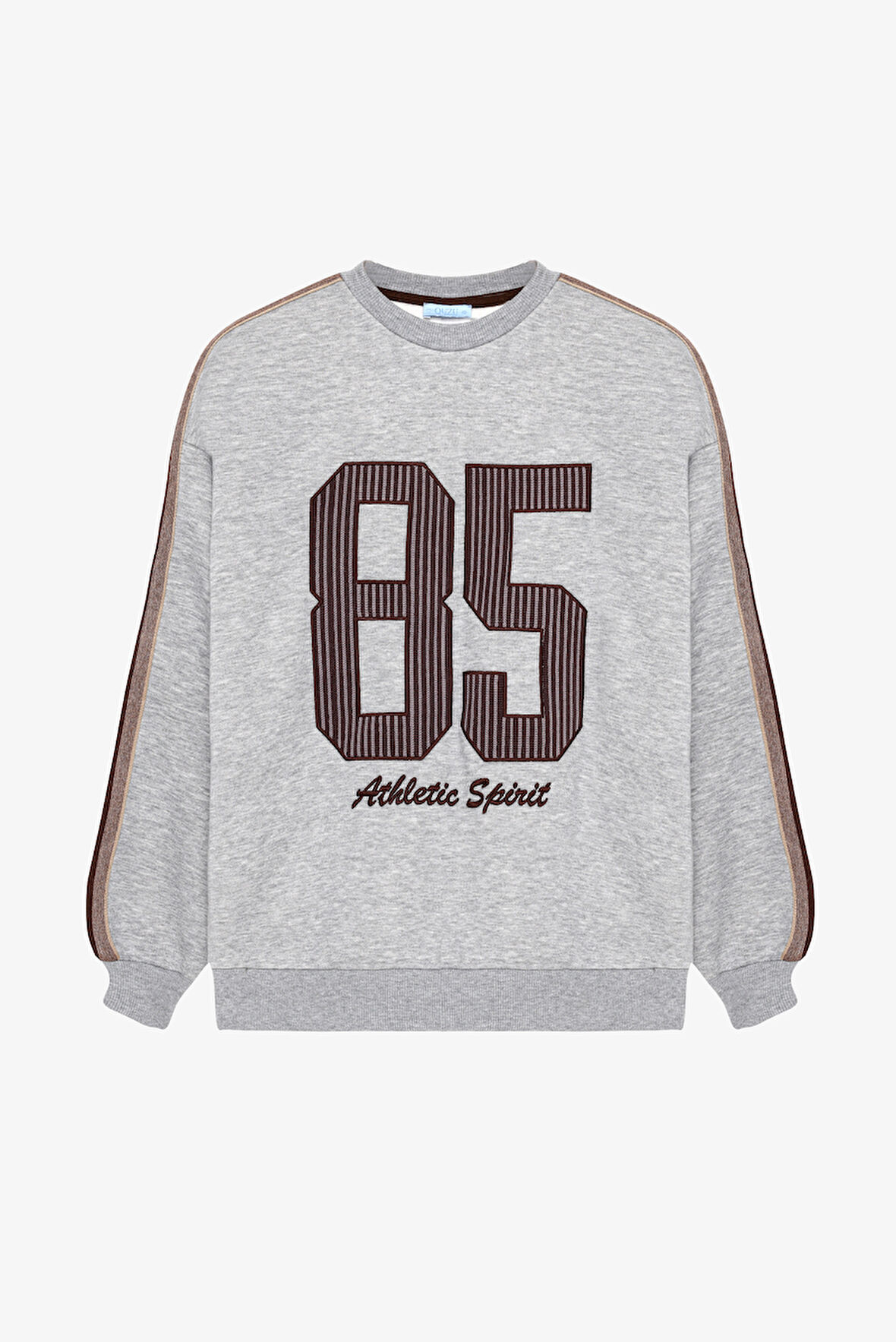 Aplike Nakışlı Oversize Sweatshirt Grimelanj