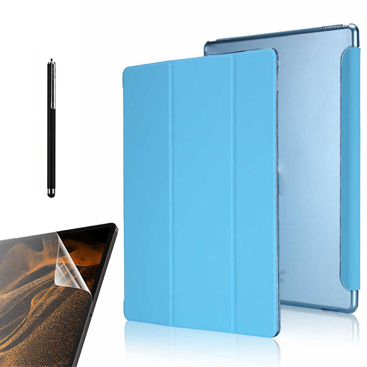 Smcase Huawei MatePad 10.4 Kılıf Uyku Modlu Standlı Smart Cover Kapaklı sm2  Nano  Kalem