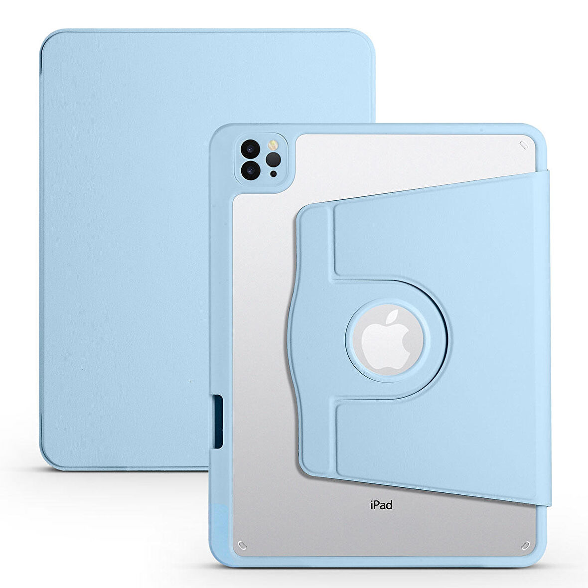 Smcase Apple iPad Pro 11 2021 3.Nesil Kılıf Smart Kapaklı Kalem Bölmeli Termik Arkası Şeffaf T1
